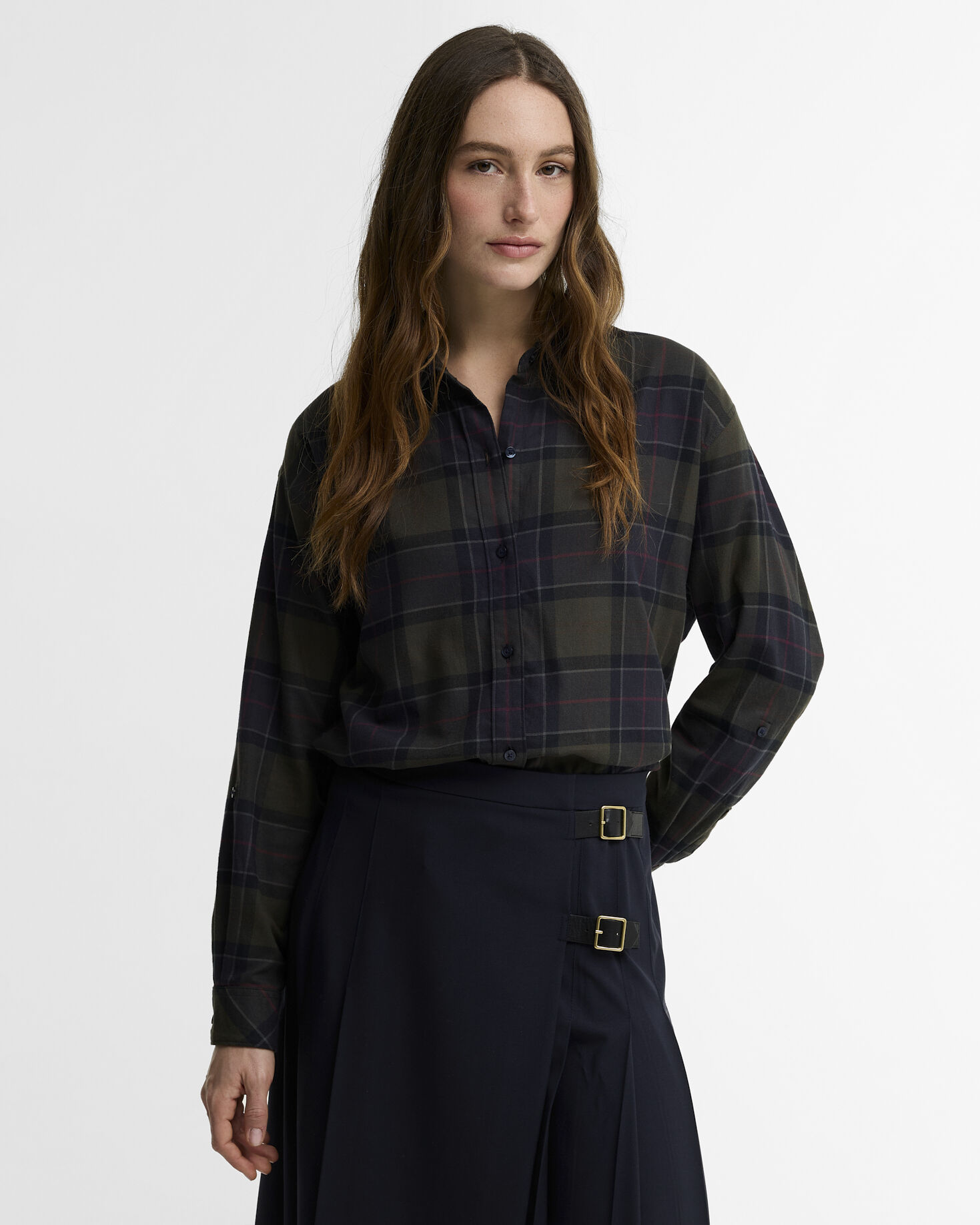 Camicia con vestibilit&agrave; rilassata Elishaw Shadow Classic Tartan