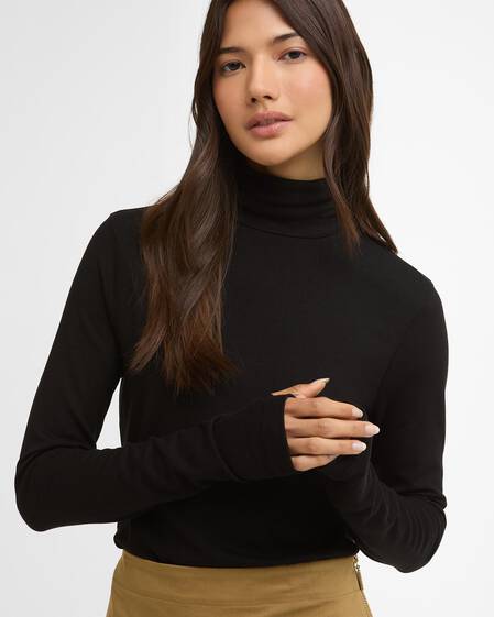 Top a maniche lunghe Leia Black
