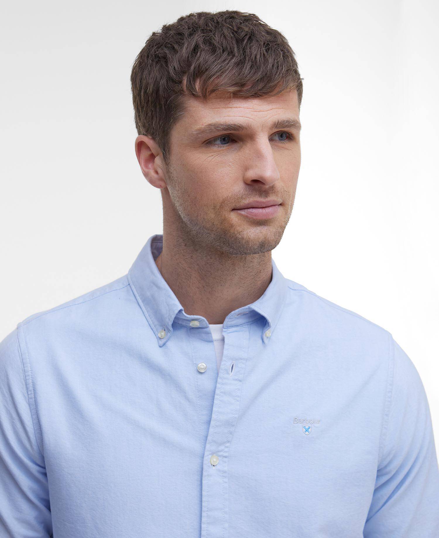 Oxford Tailored Long-Sleeved Shirt Sky image number 3