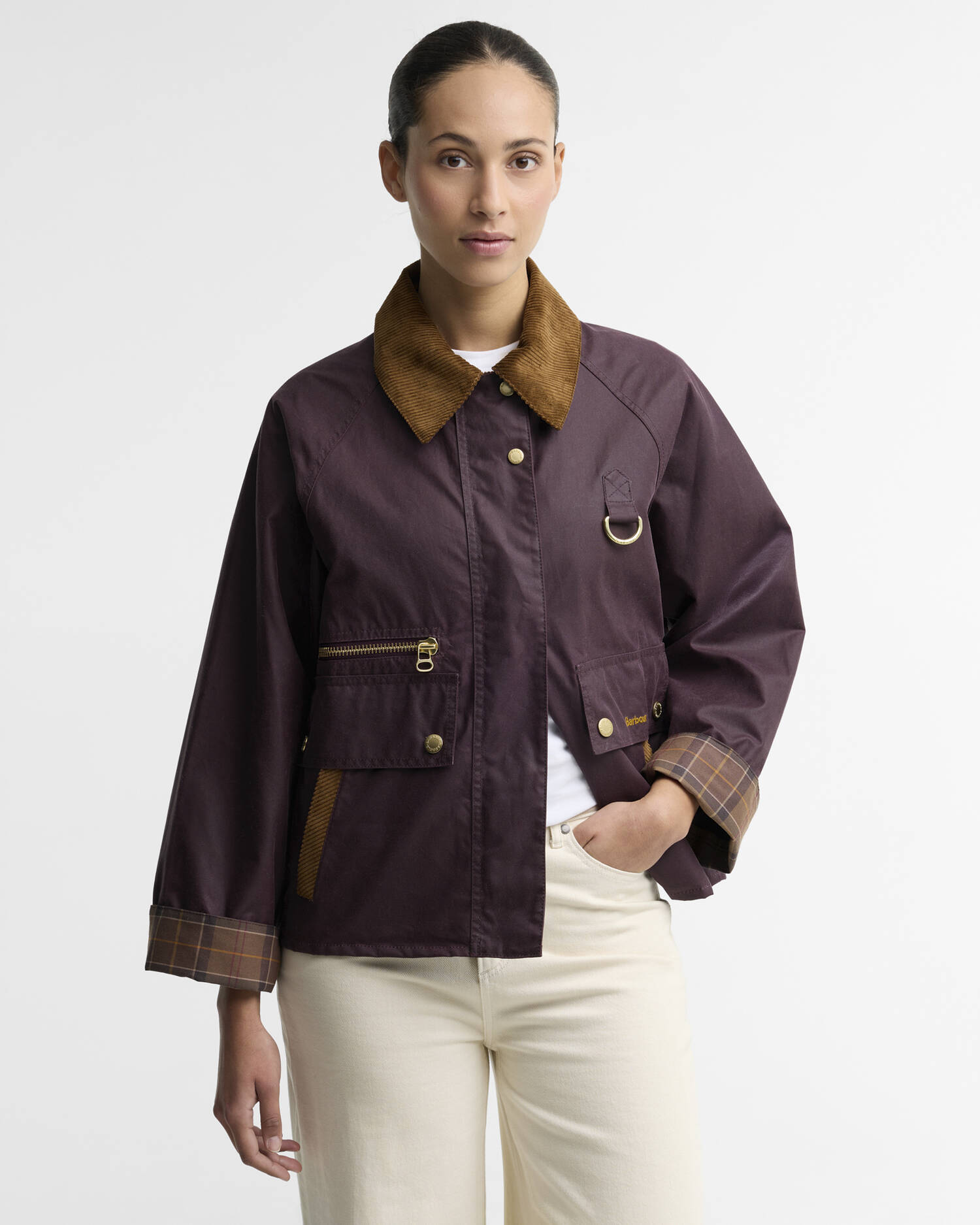 Cottingham Waxed Jacket Bordeaux/Muted image number 0