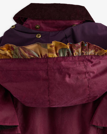 Giacca cerata Serra Barbour FARM Rio Wine/Banana Groove