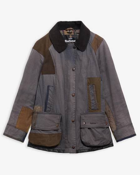 Barbour Re-loved Women's Beadnell Waxed Jacket - Size 10 Navy