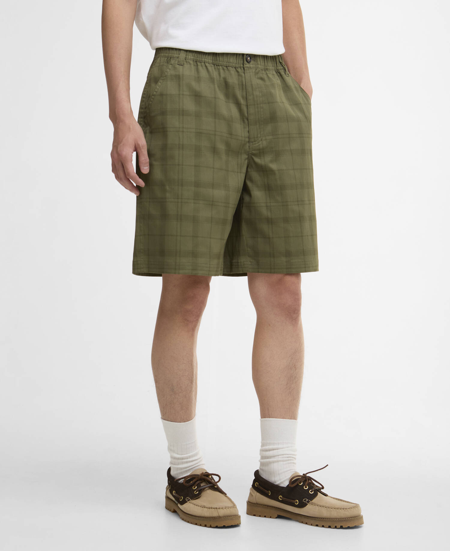 Tunstall Tonal Tartan Short Burnt Olive image number 1