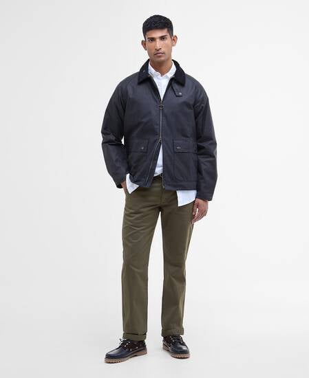 Bedale Short Waxed Jacket Classic Navy