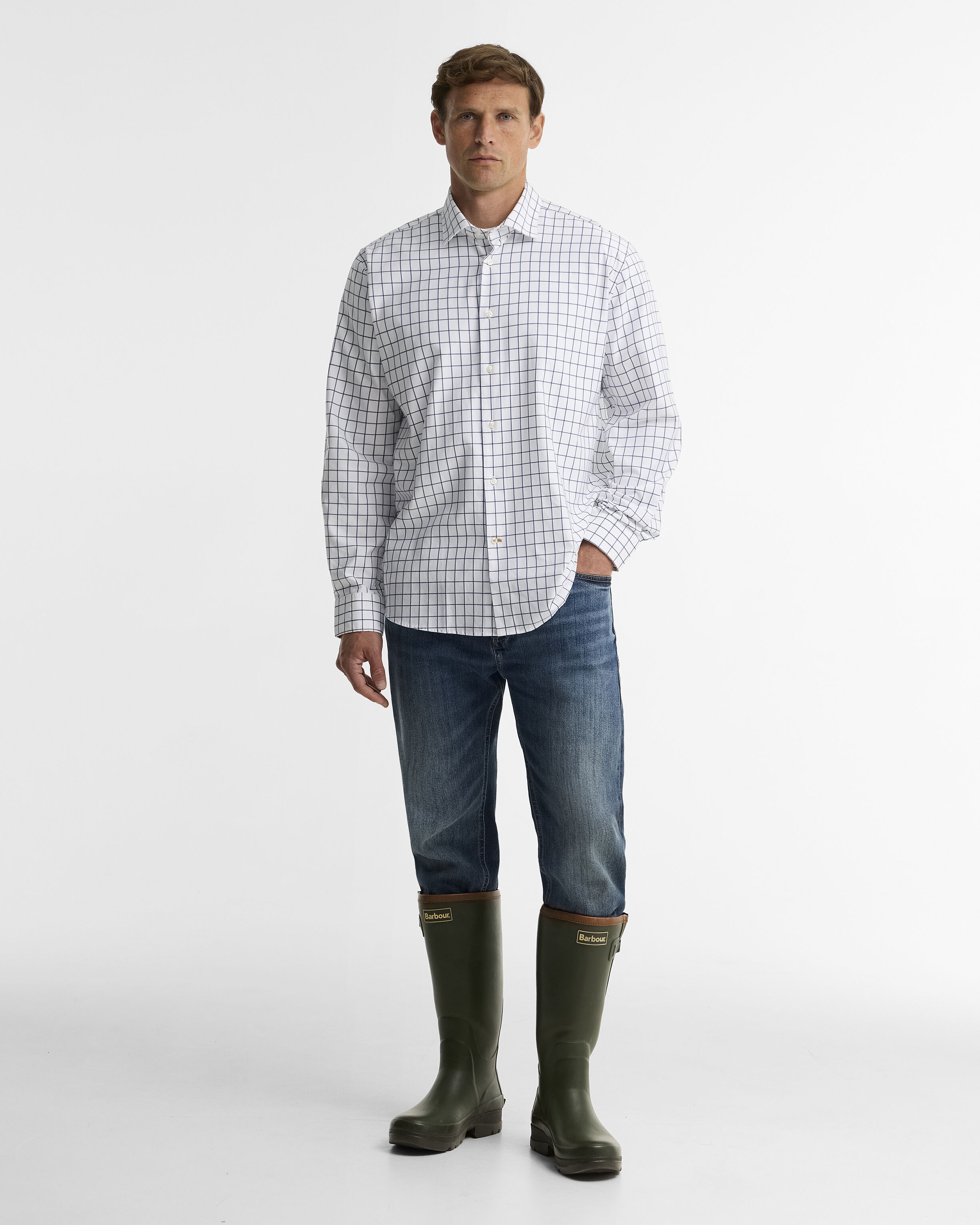 Hanstead Country Active Regular Long-Sleeved Shirt Classic Blue