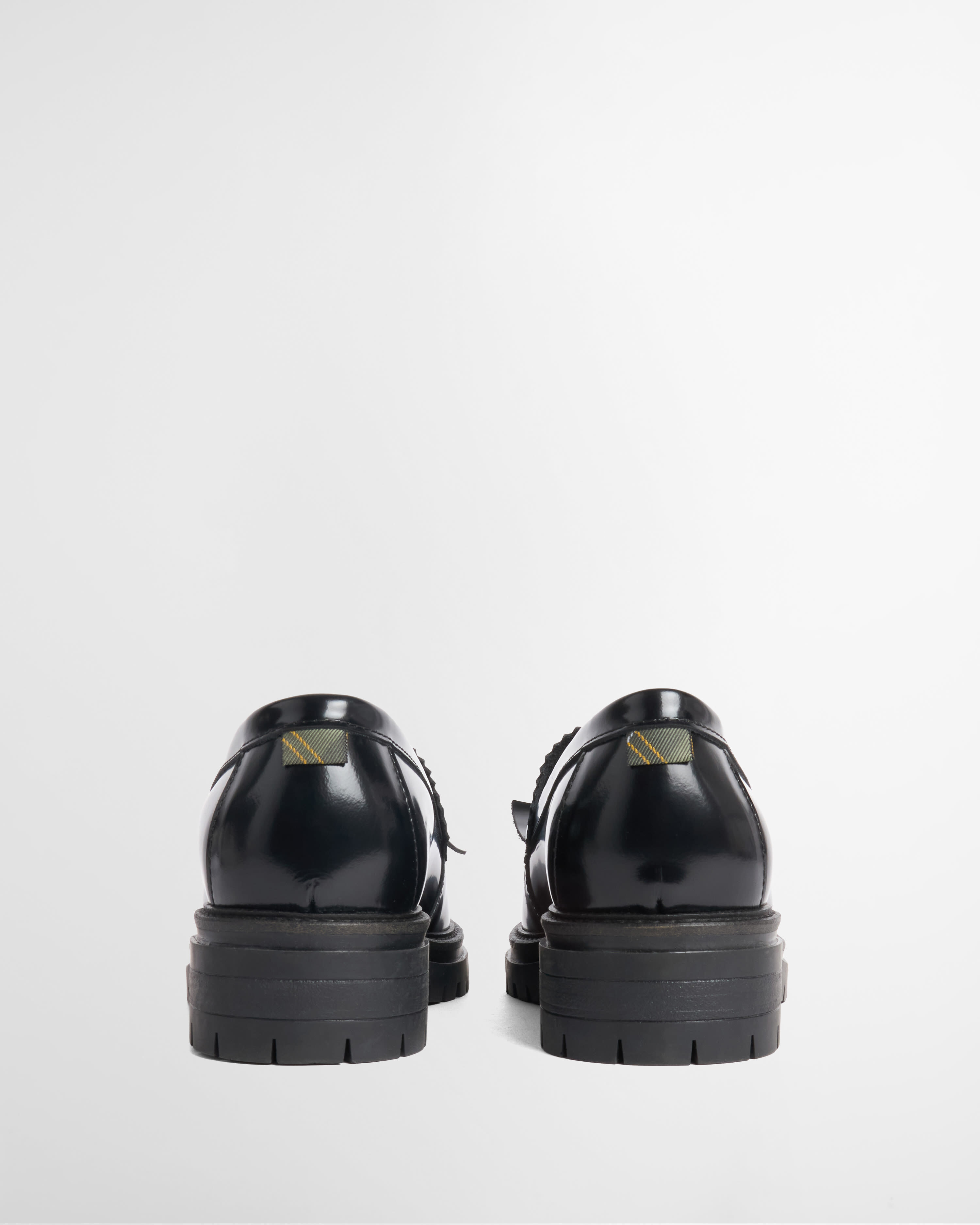 Ava Leather Loafers Black Glace
