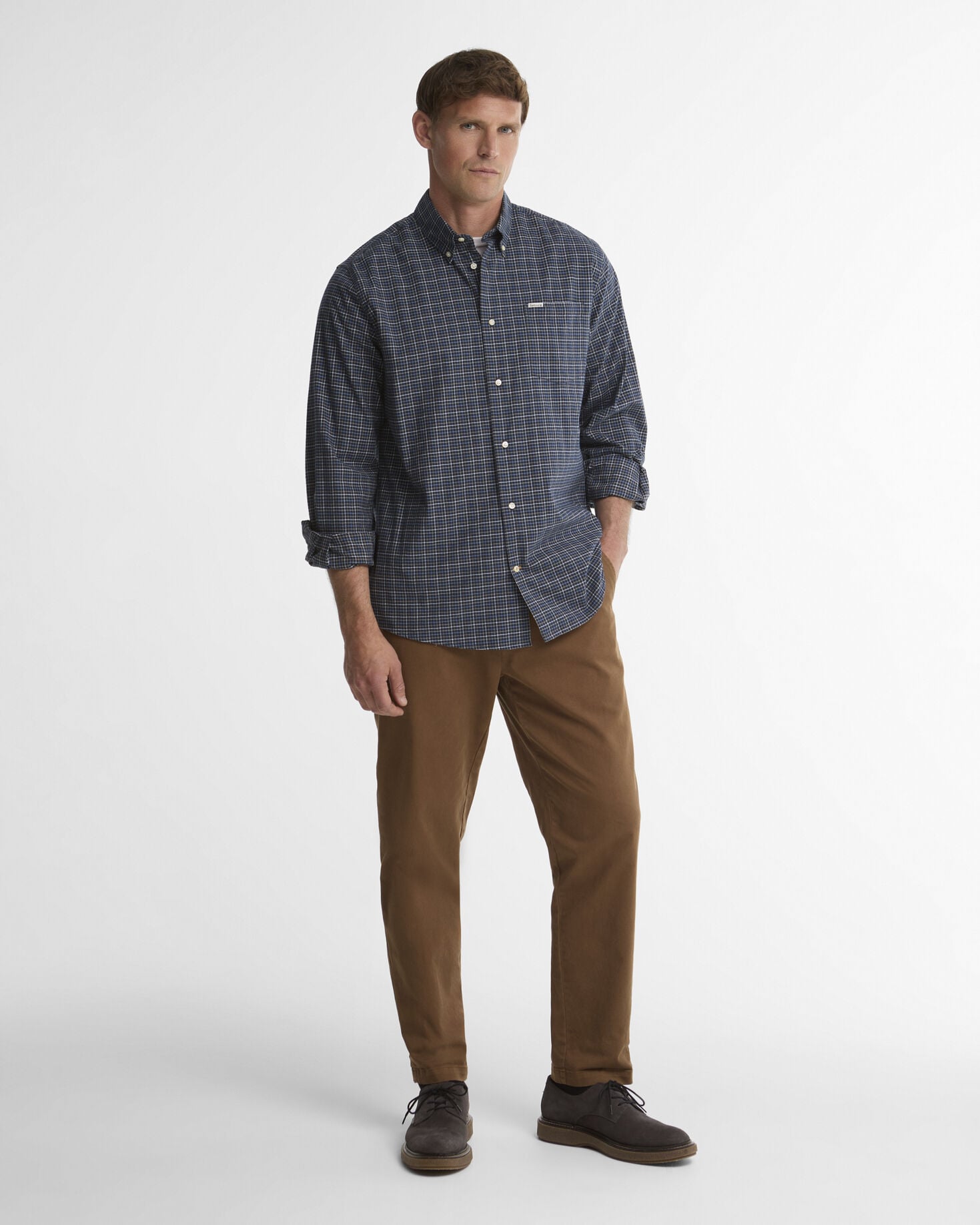 Camicia Alderwood tattersall a maniche lunghe Navy