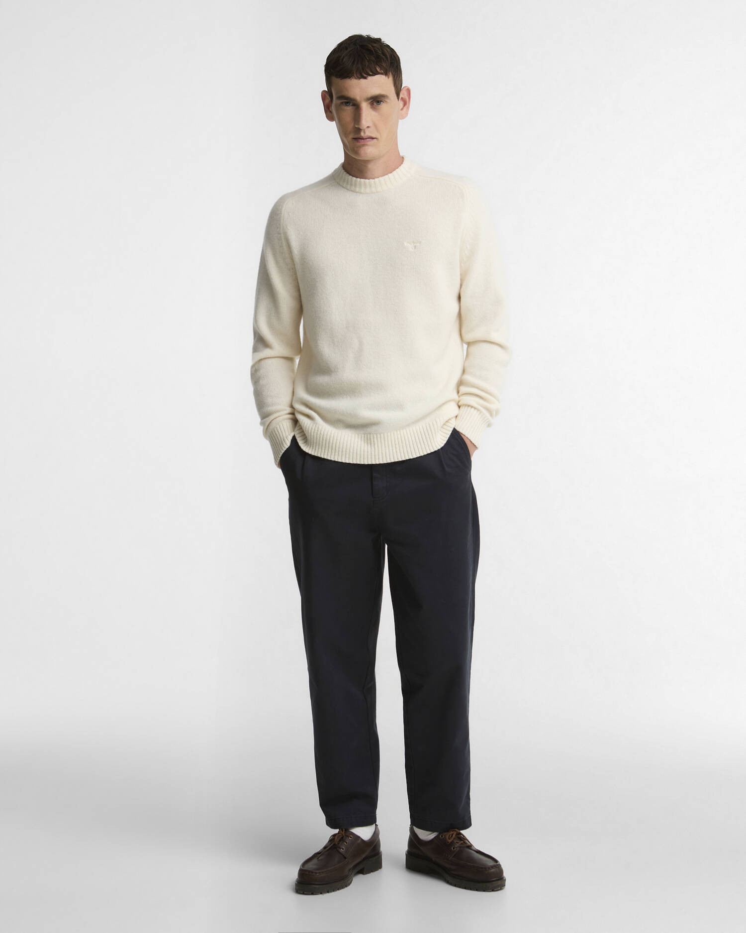 Newtown Crew Neck Jumper Antique White image number 1