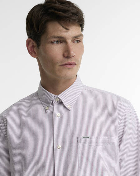 Sheldane Striped Regular Long-Sleeved Shirt Mauve