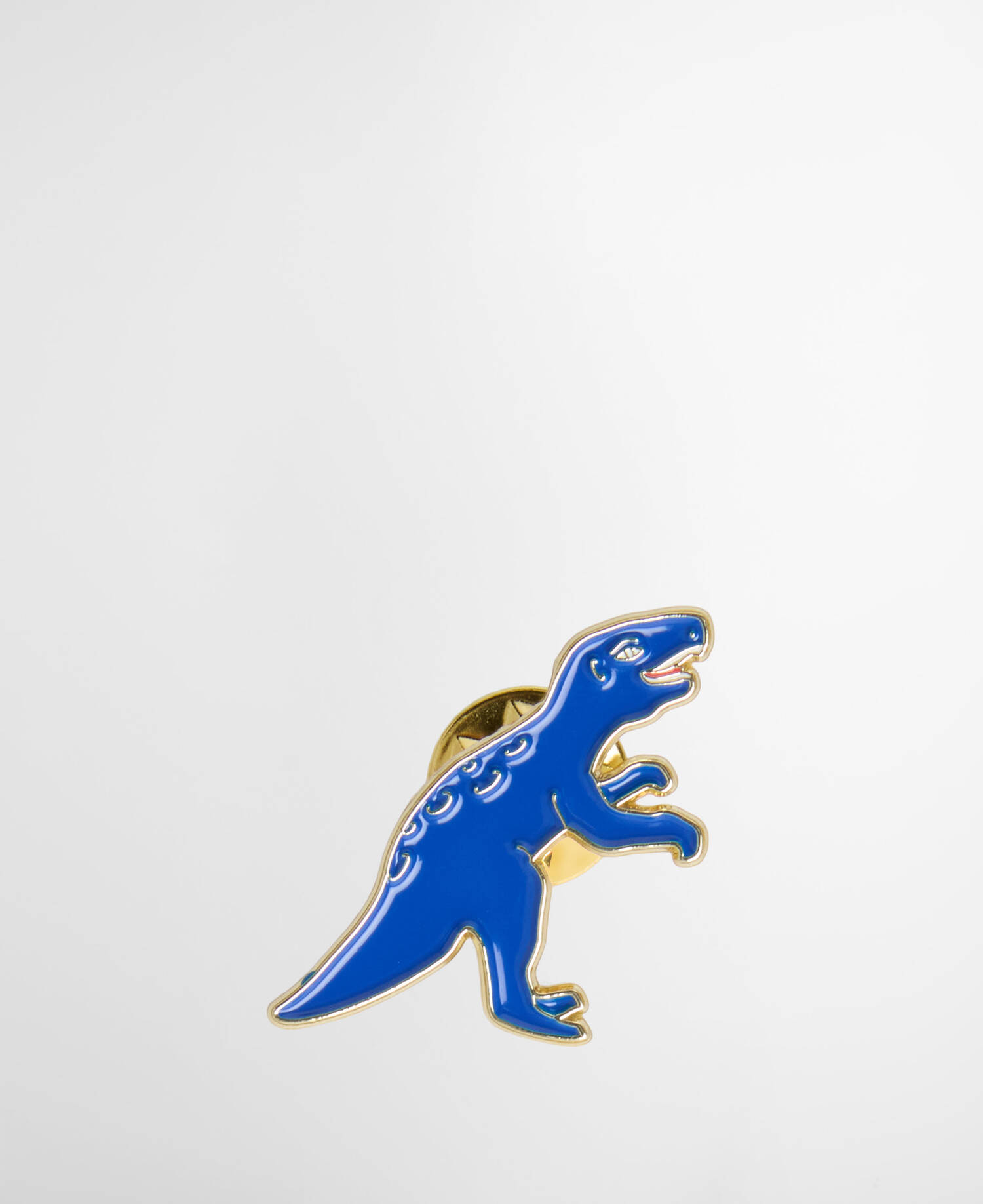 Paul Smith Loves Barbour Pin Badge Blue Dinosaur image number 1
