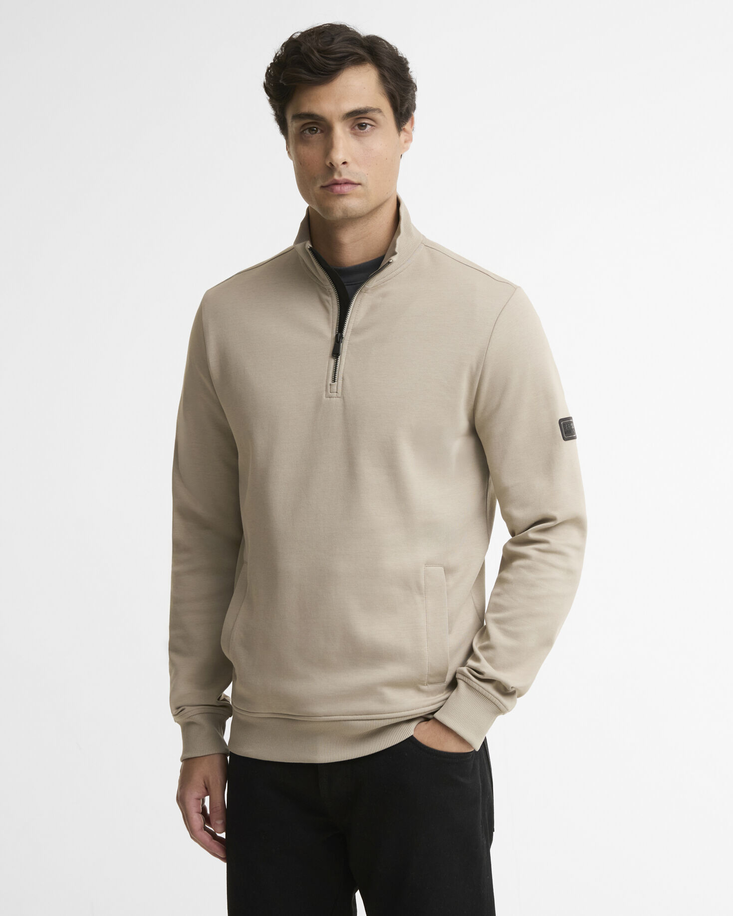 Ilford Interlock Quarter-Zip Sweatshirt Concrete