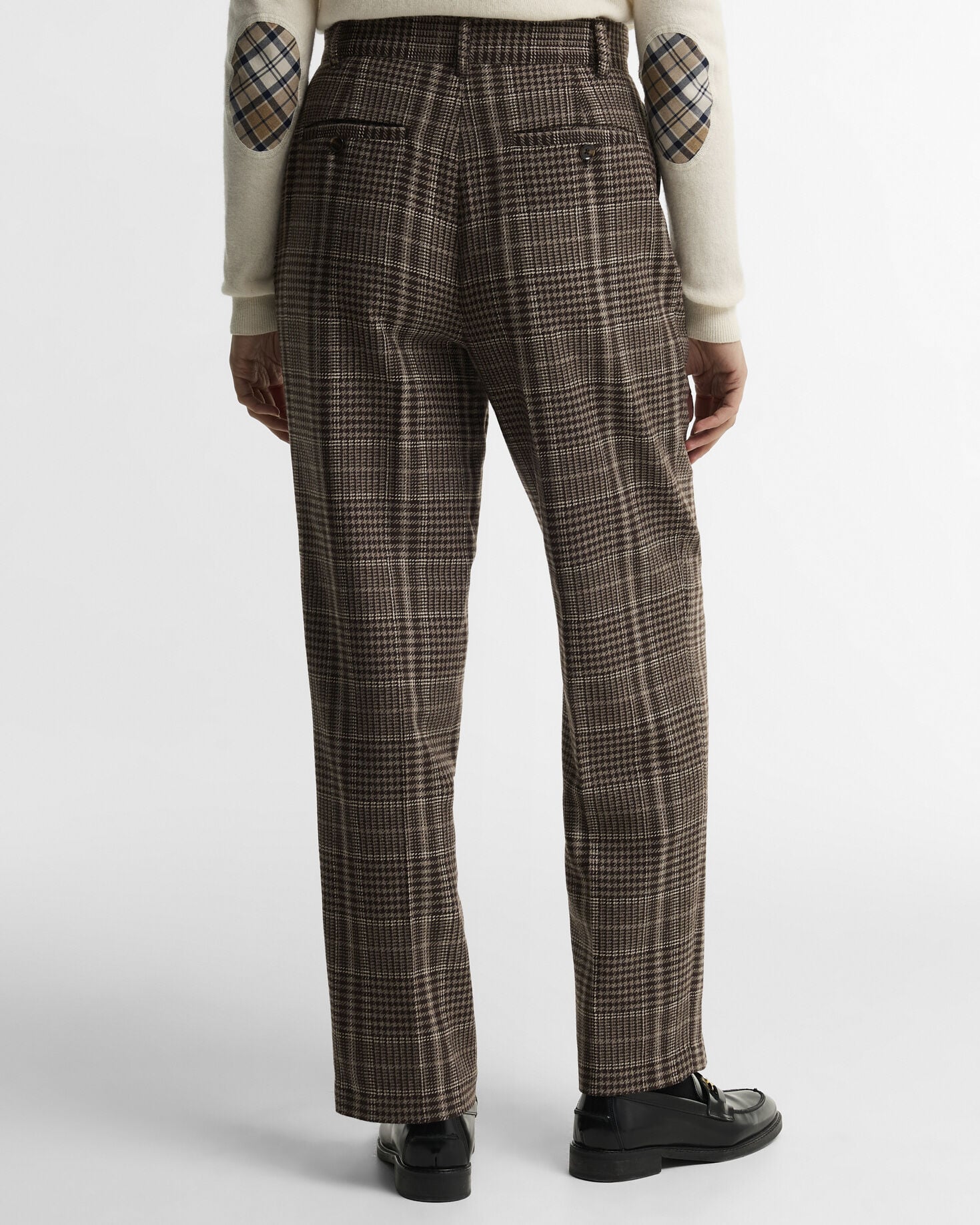 Amryn Straight-Leg Trousers Prince Of Wales/Ganache