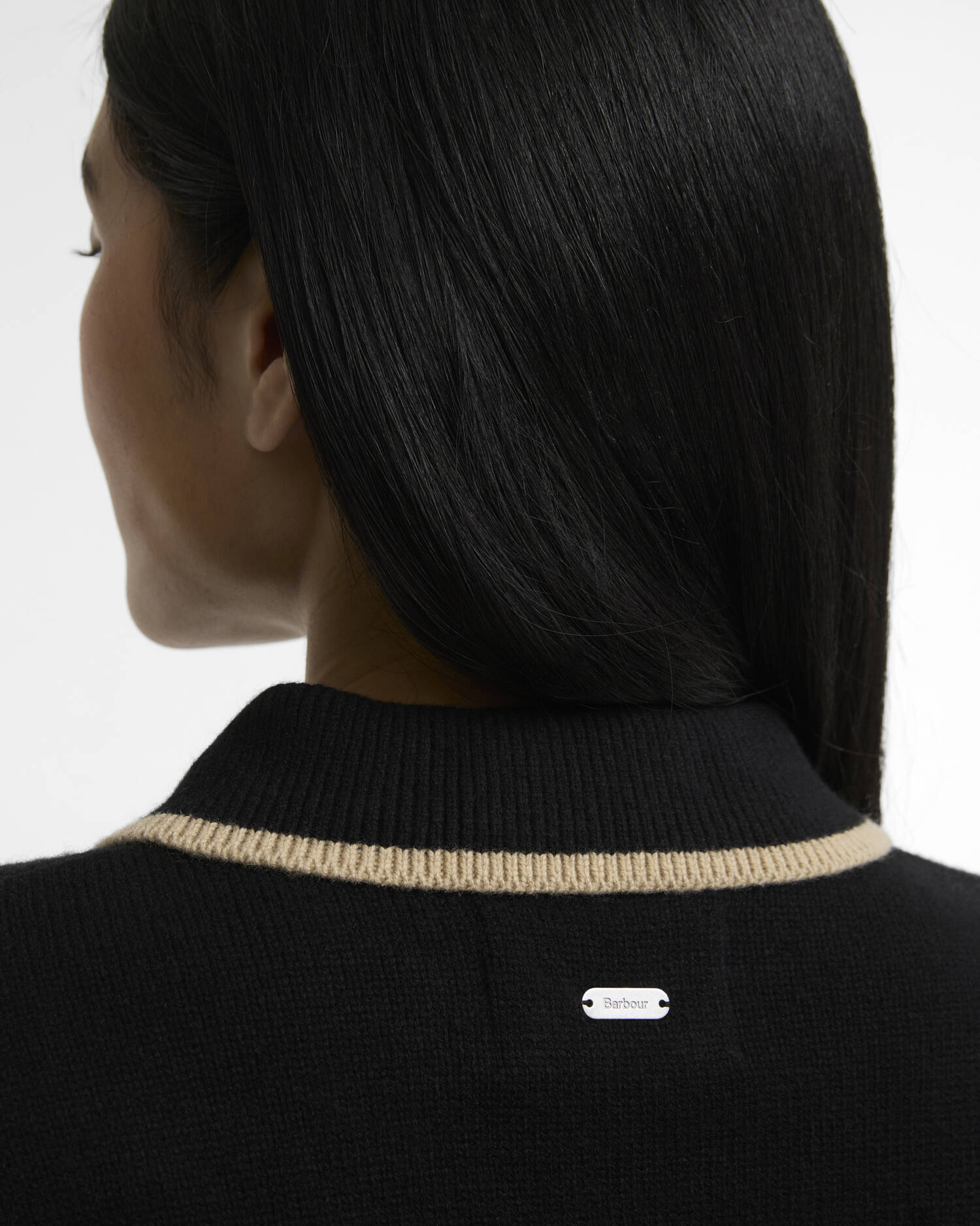 Cardigan Amryn in lana con chiusura a zip Black image number 4