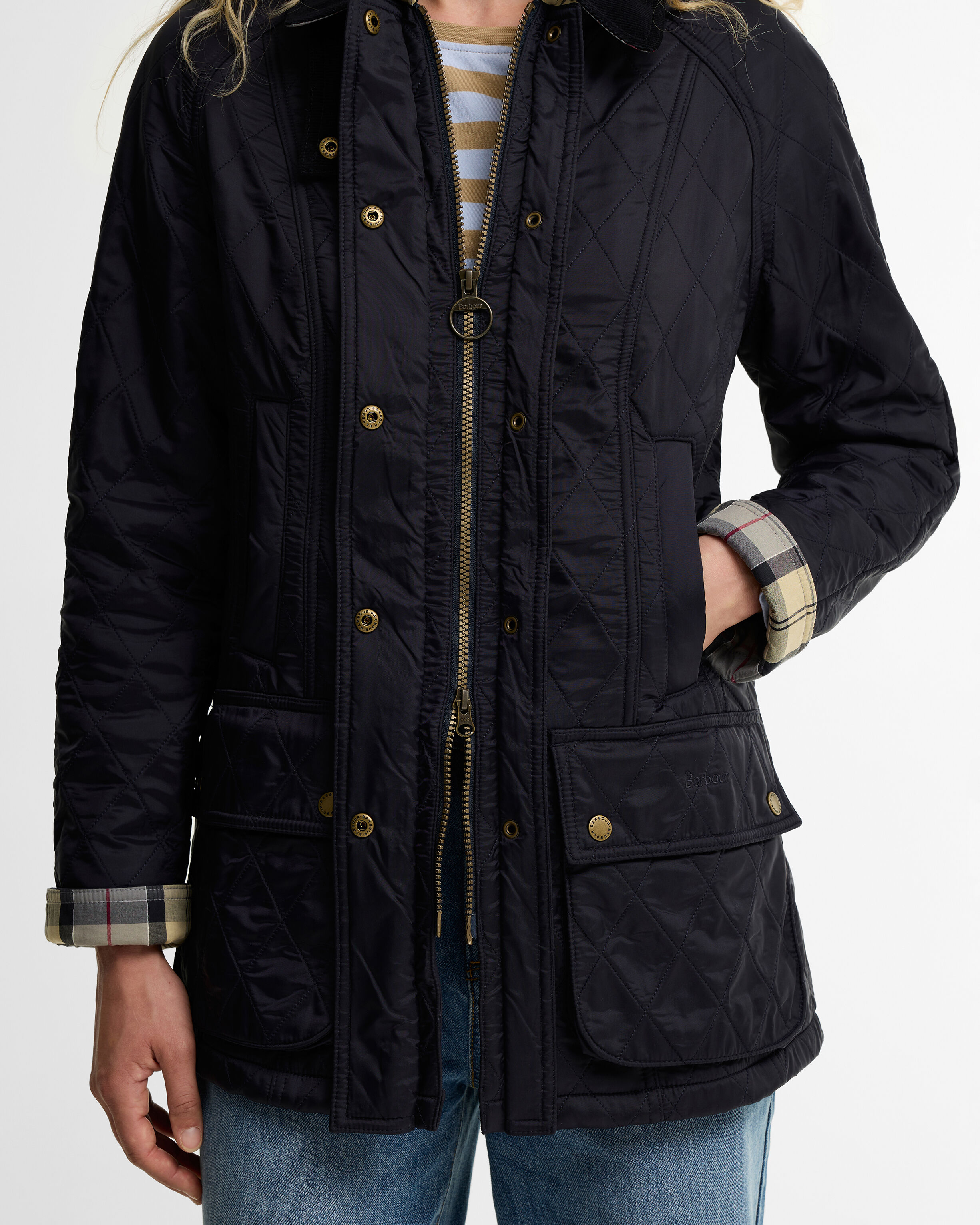 Beadnell Polarquilt Jacket Navy-Navy