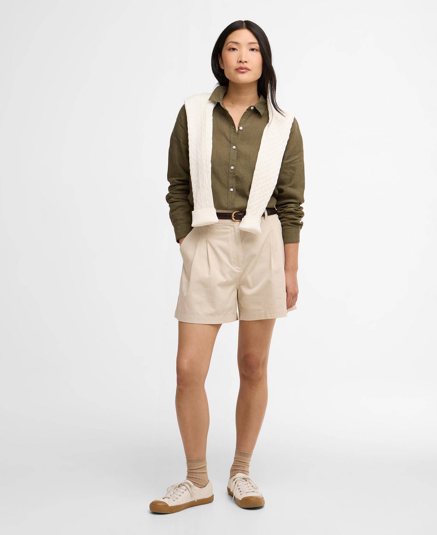 Fern Pleated Shorts Jasmine image number 0