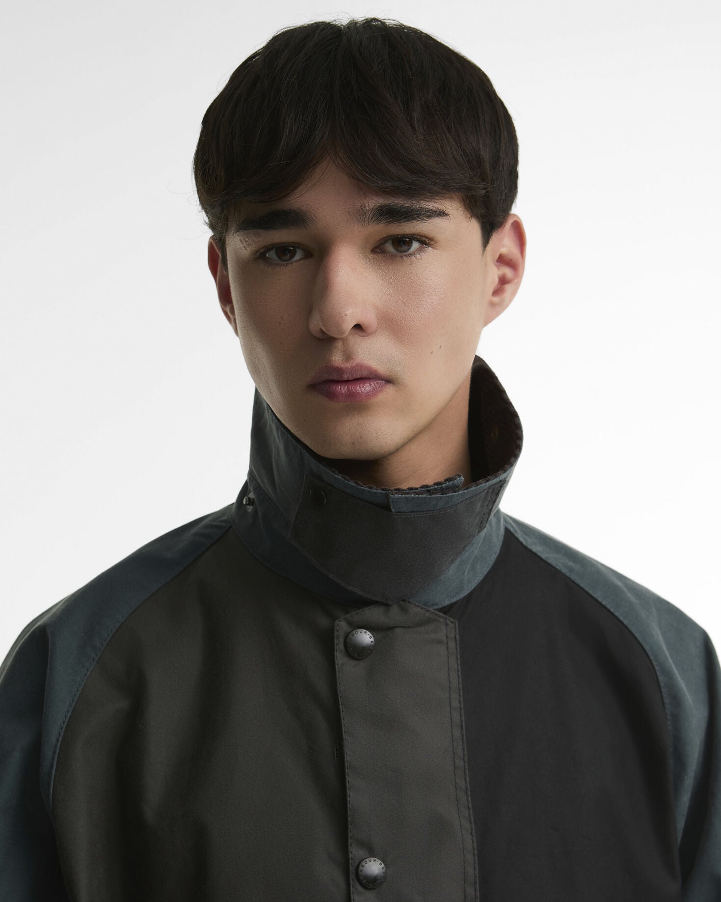 Patchwork Transport Waxed Jacket Black Multi
