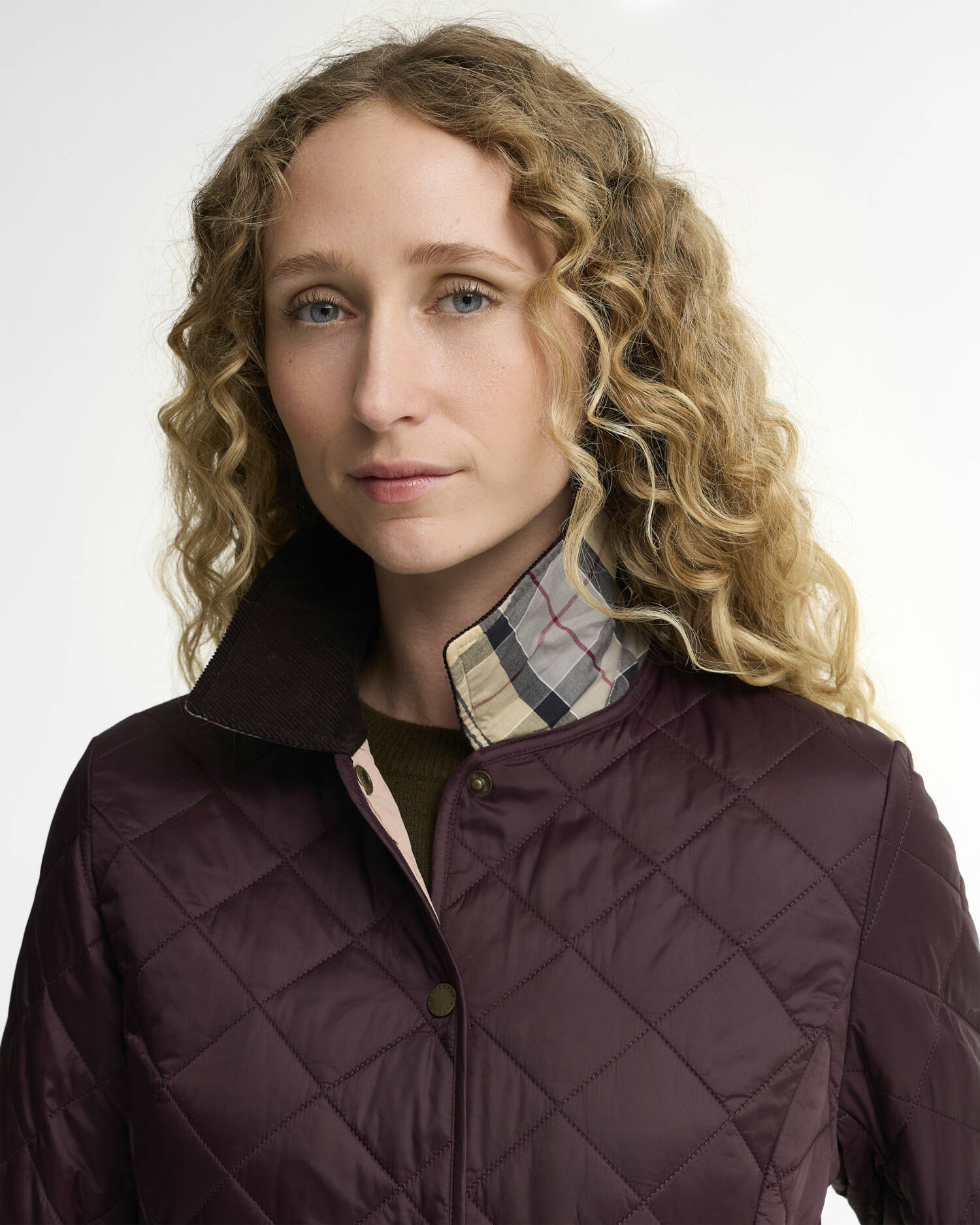 Deveron Quilted Jacket Fig/Pale Pink image number 3