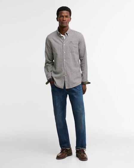 Padshaw Tailored Long-Sleeved Shirt Dark Oak