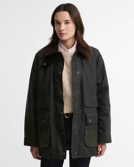 Modern Border Waxed Jacket Sage/Classic