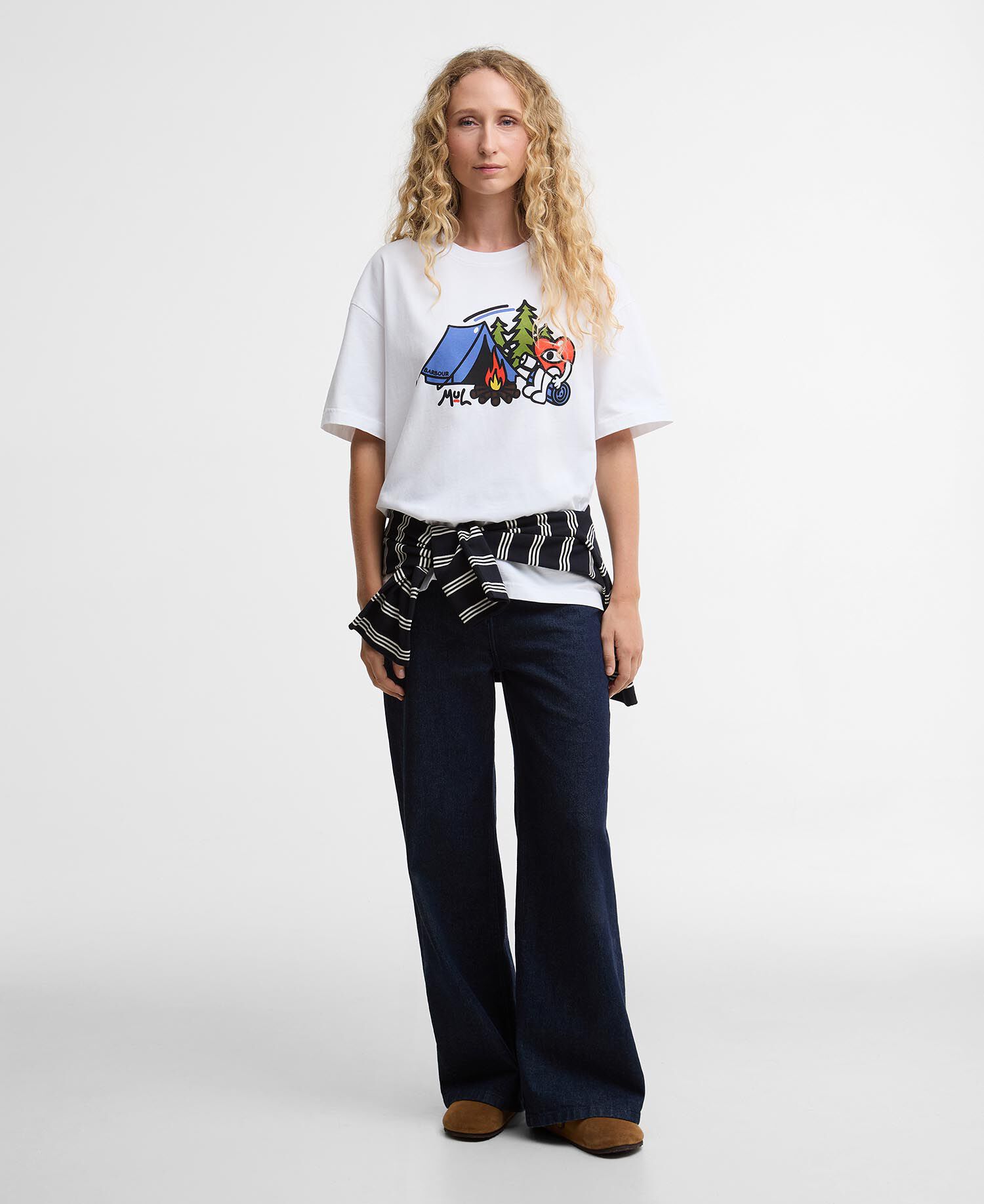 Barbour x Mul Grainger Oversized T-Shirt White