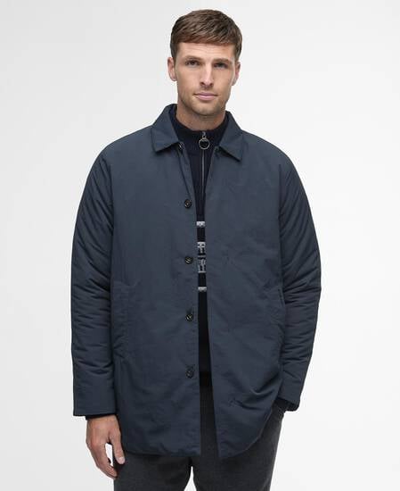 Wadded Lorden Showerproof Mac Dark Navy