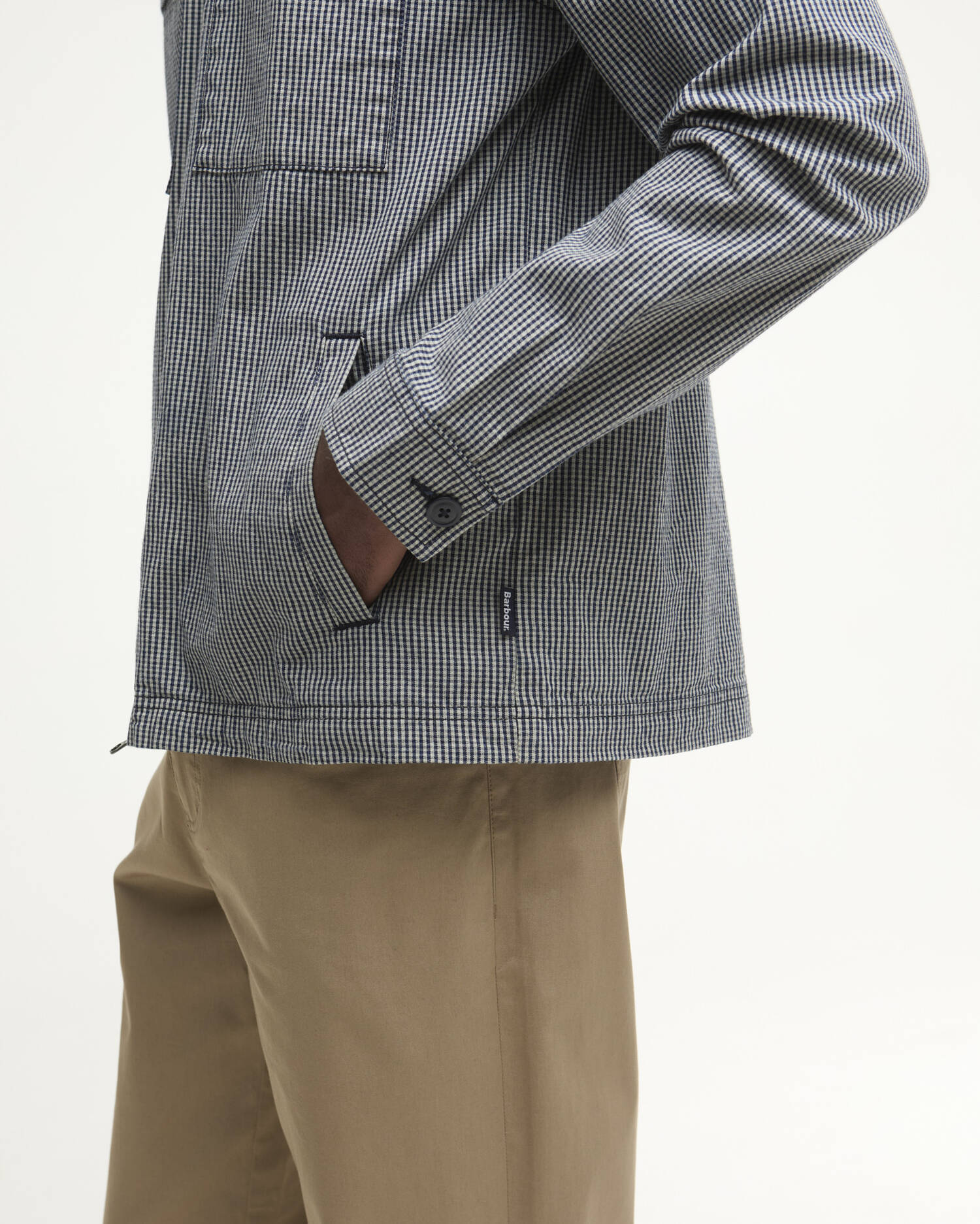 Willowburn Gingham Overshirt Navy image number 4