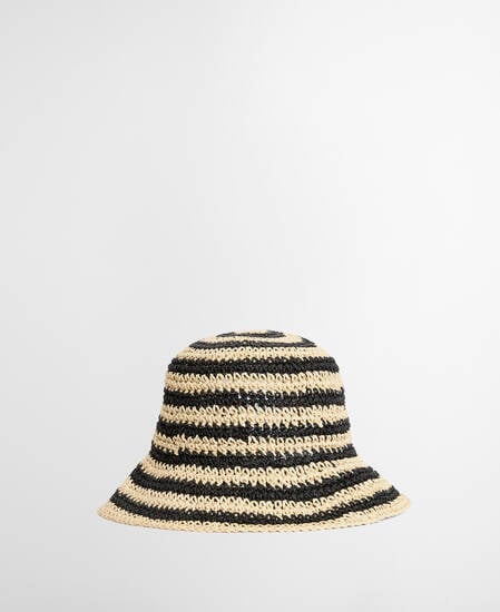 Annie Crochet Hat Black/Ecru