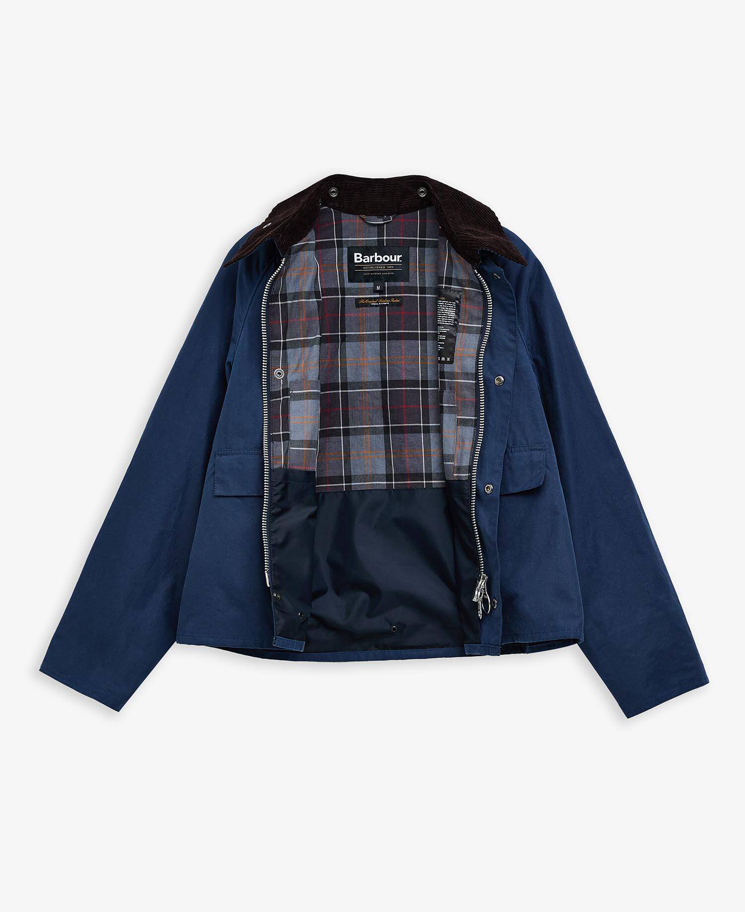 Spey Slim Waxed Jacket Washed Cobalt image number 8