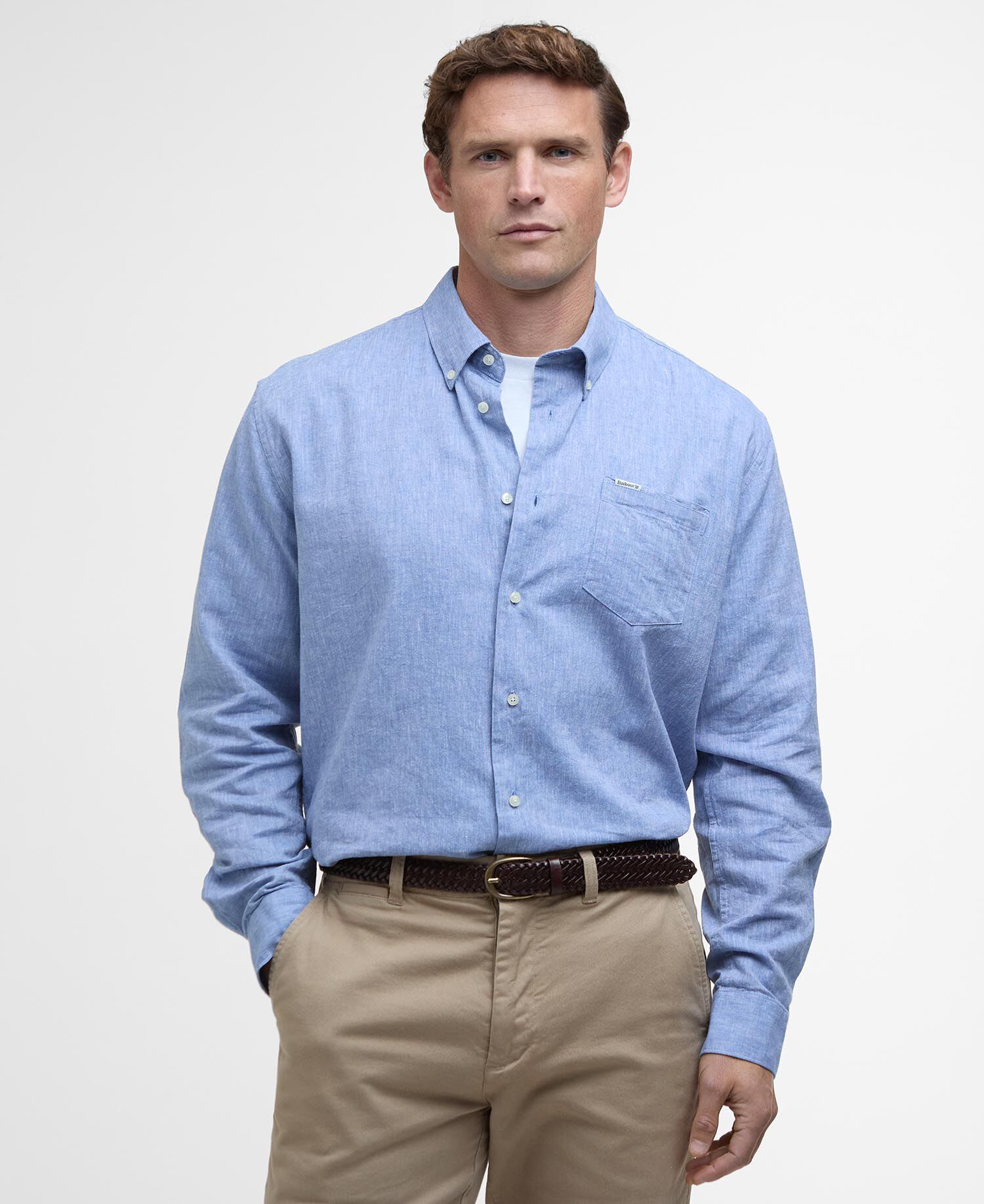 Nelson Regular Long-Sleeved Shirt Classic Blue