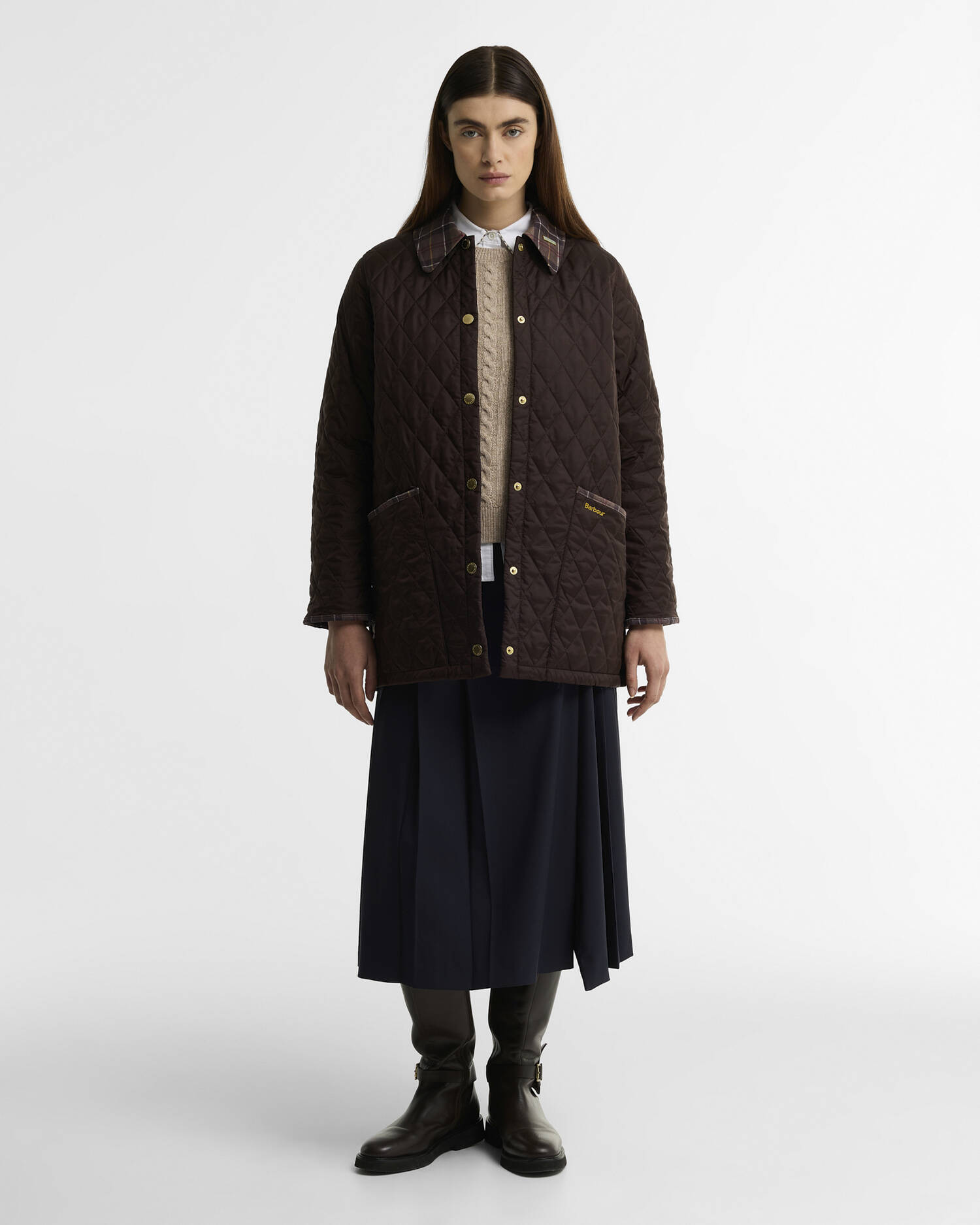 Barbour Steppjacke Icons Tartan Collar Modern Liddesdale Rustic/Muted image number 1