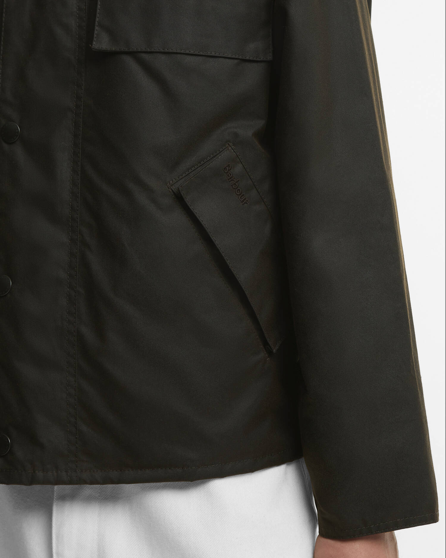 Four Pocket Transport Waxed Jacket Dark Brown image number 5