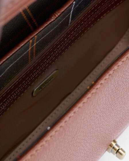 Rosa Leather Crossbody Bag Brown