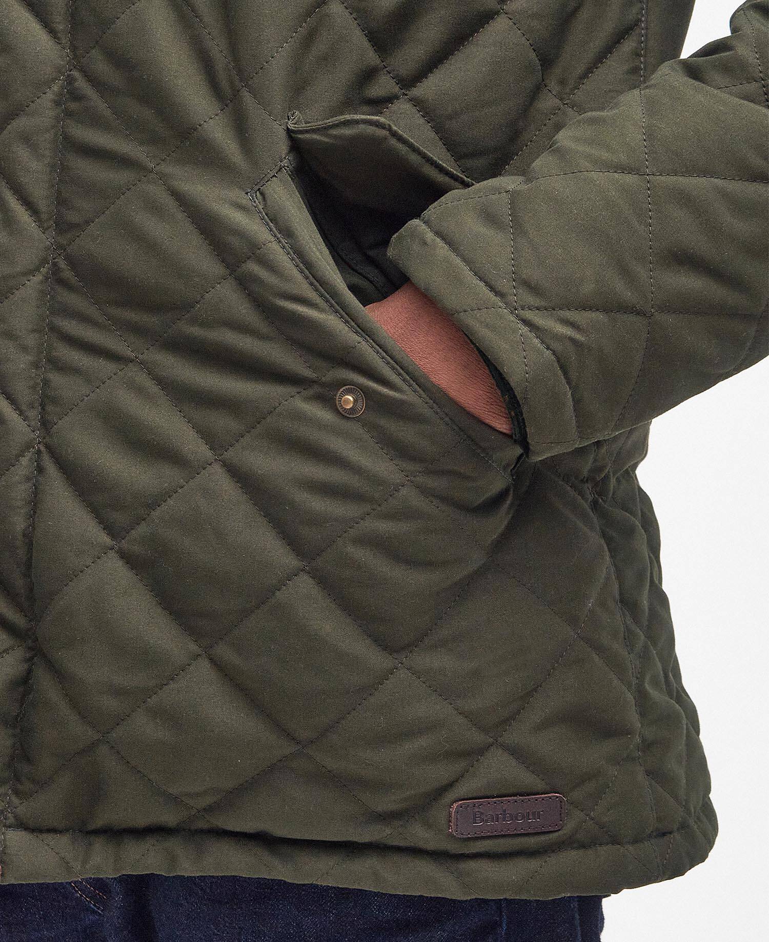 Shoverler Quilted Jacket Dark Olive image number 4