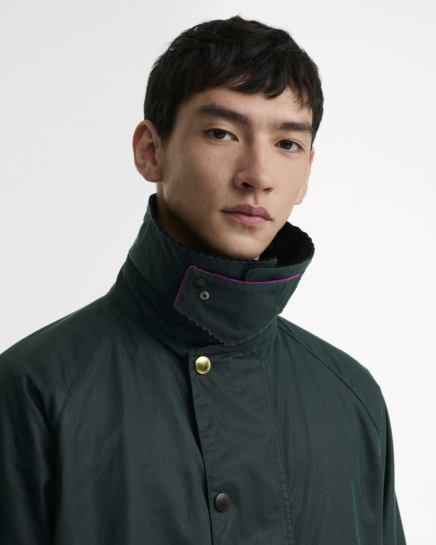 Paul Smith Loves Barbour Gamefair Waxed Jacket Bottle Green