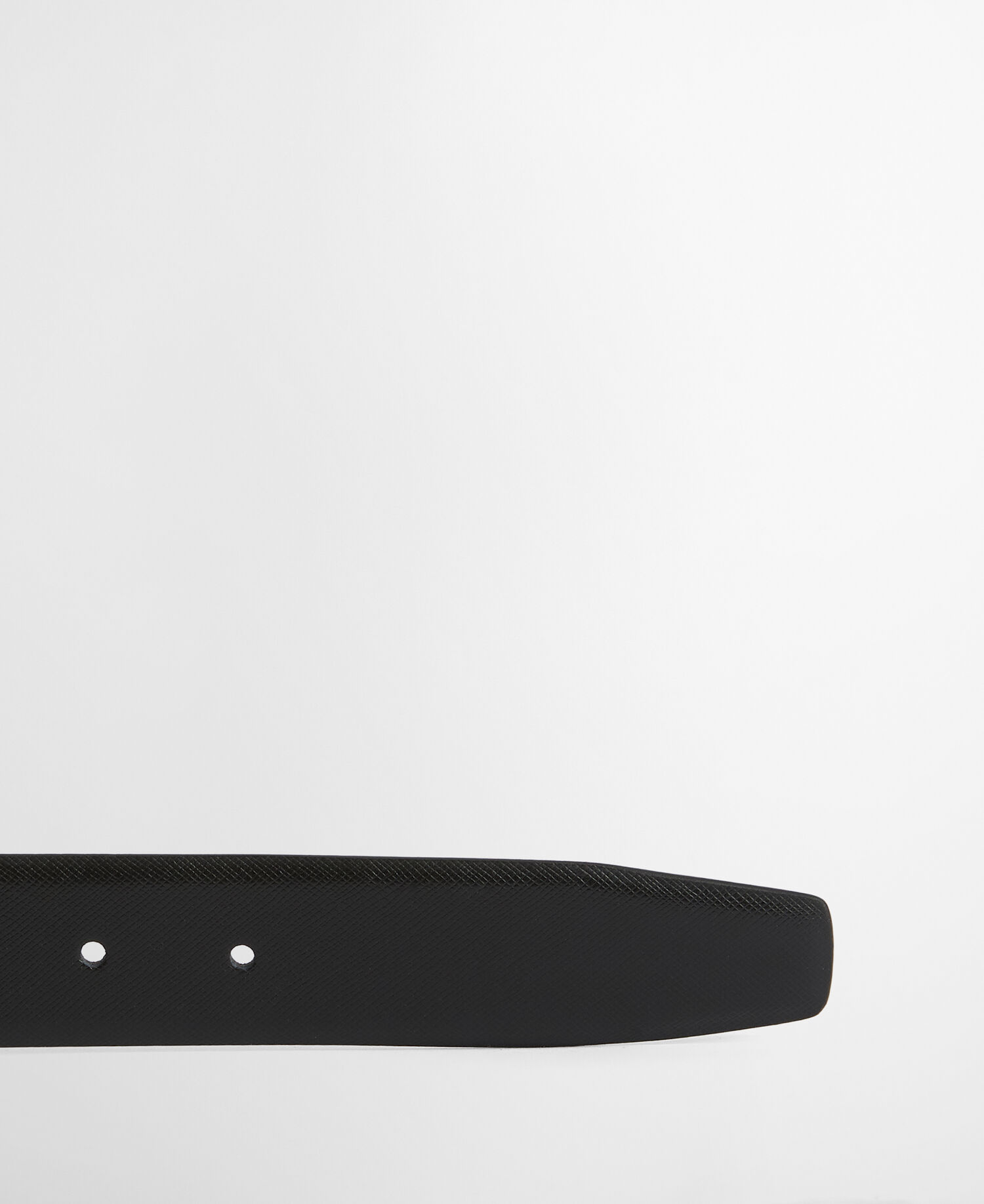 Clyde Leather Belt Saffiano Black