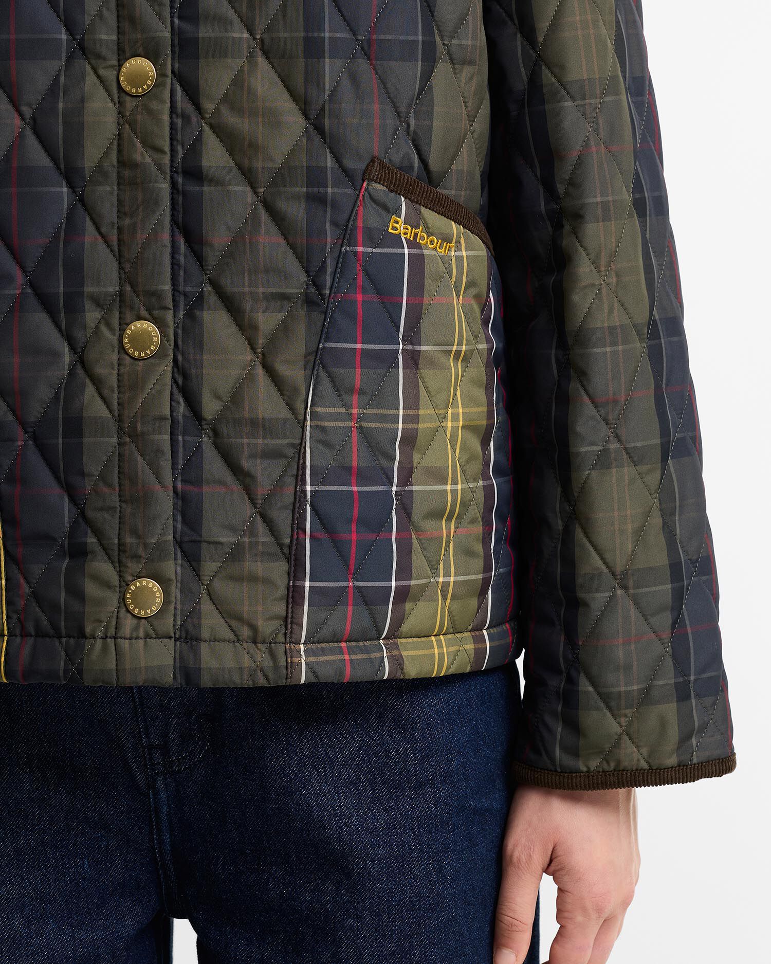 Tartan Reimagined Icons Tartan Cropped Liddesdale Quilted Jacket Shadow Classic/Classic