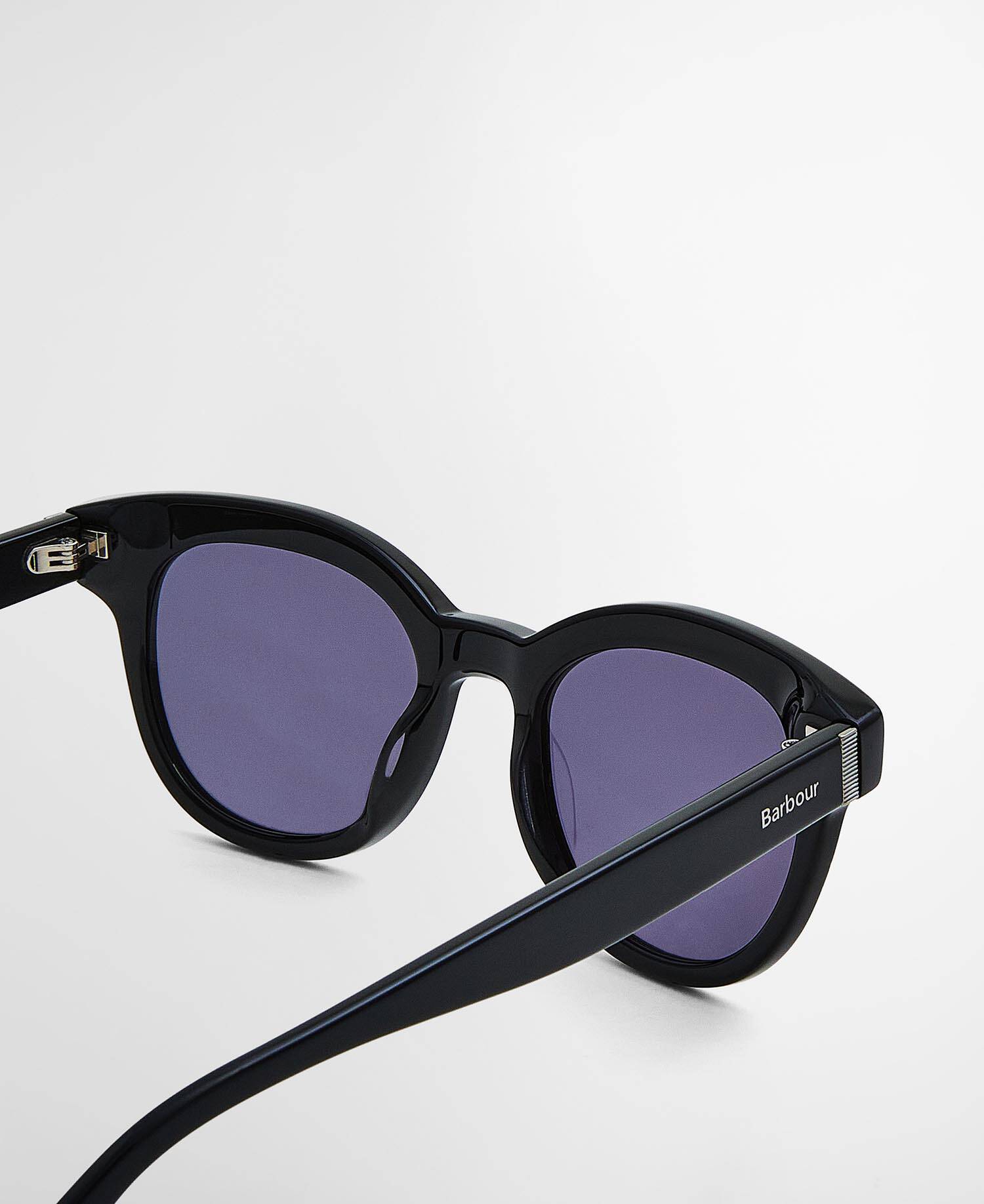 Rounded Sunglasses Black image number 2