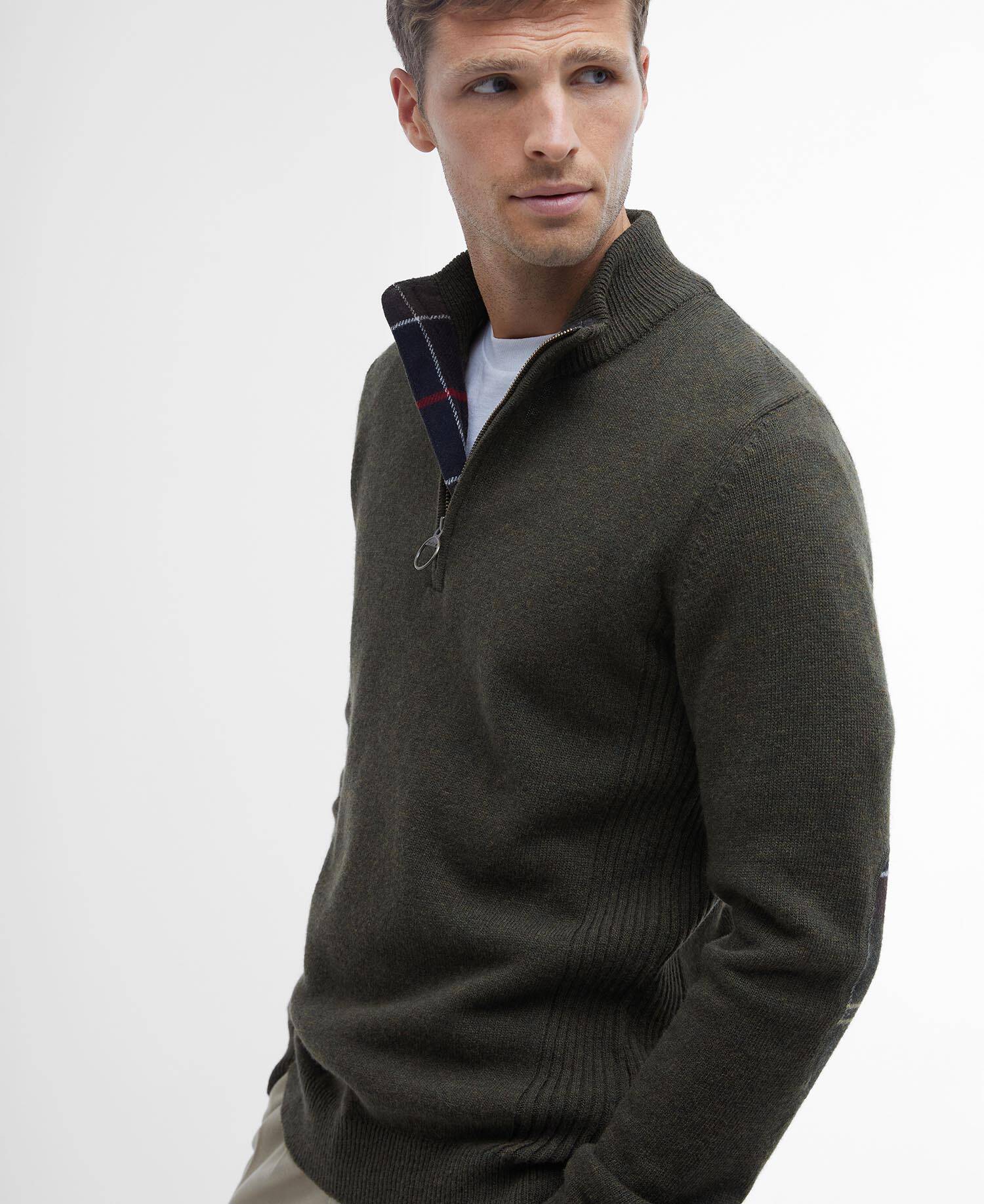 Holden Quarter-Zip Jumper Olive Marl image number 4