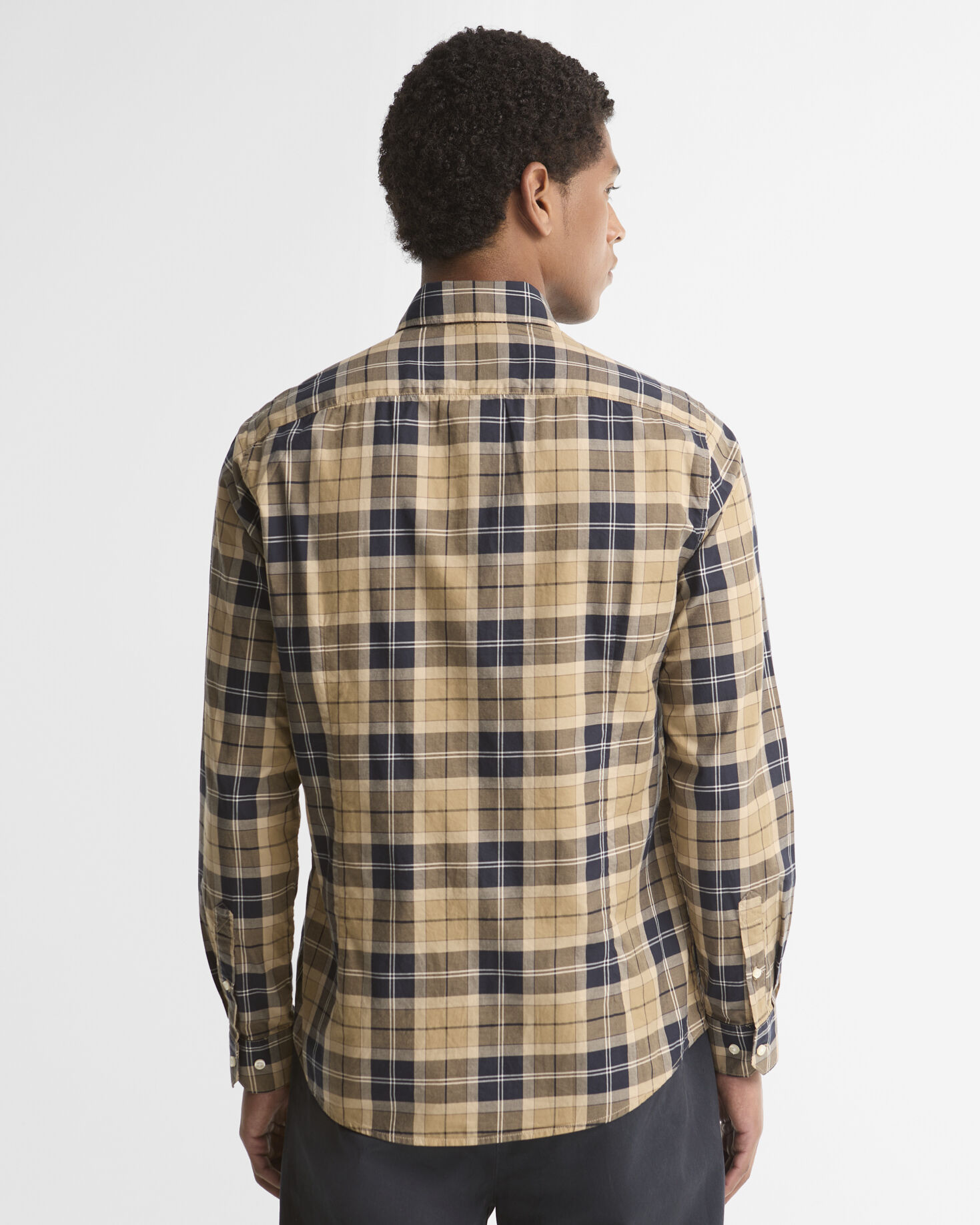 Wetheram Tailored Long-Sleeved Shirt Birchwood Dress Tartan