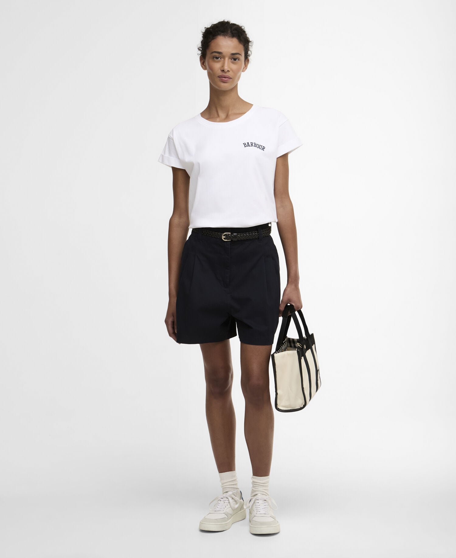 Fern Pleated Shorts Navy