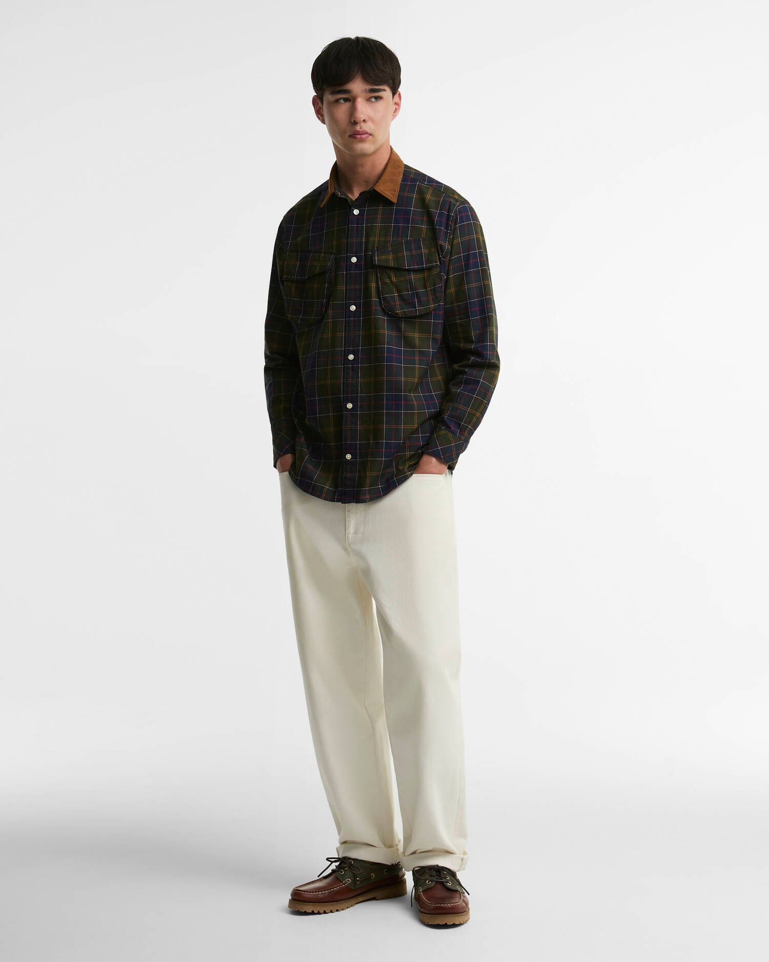 Jungle Tartan Oversized Long-Sleeved Shirt Classic Tartan image number 1