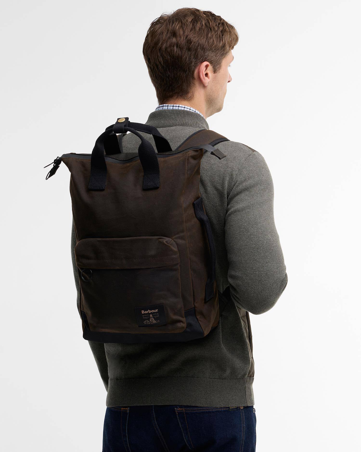 barbour wax leather backpack in burgundy Field Ideal for hands Barbour Field Wax Backpack