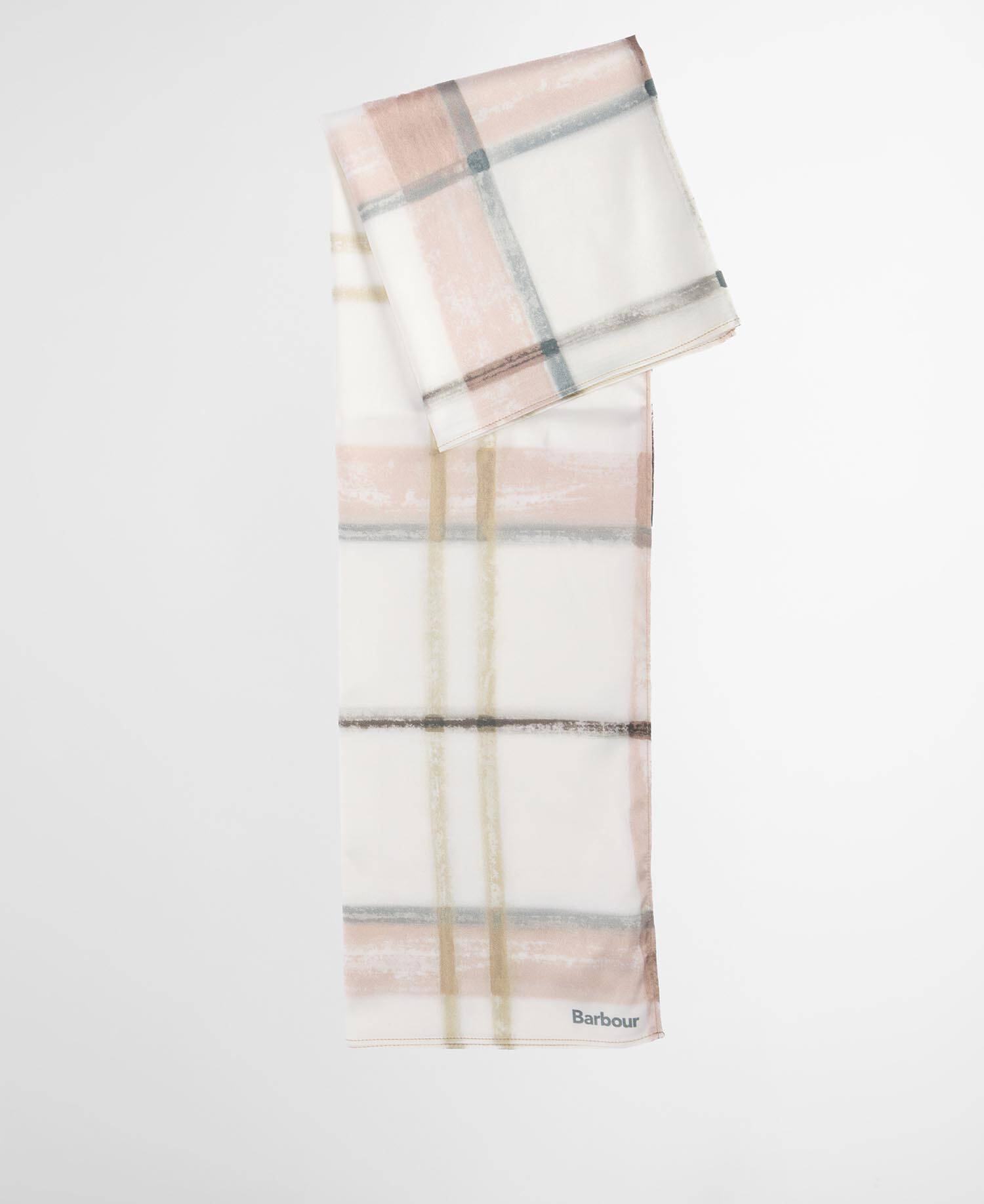 Gianna Tartan Head Scarf Silver Peony Check image number 0