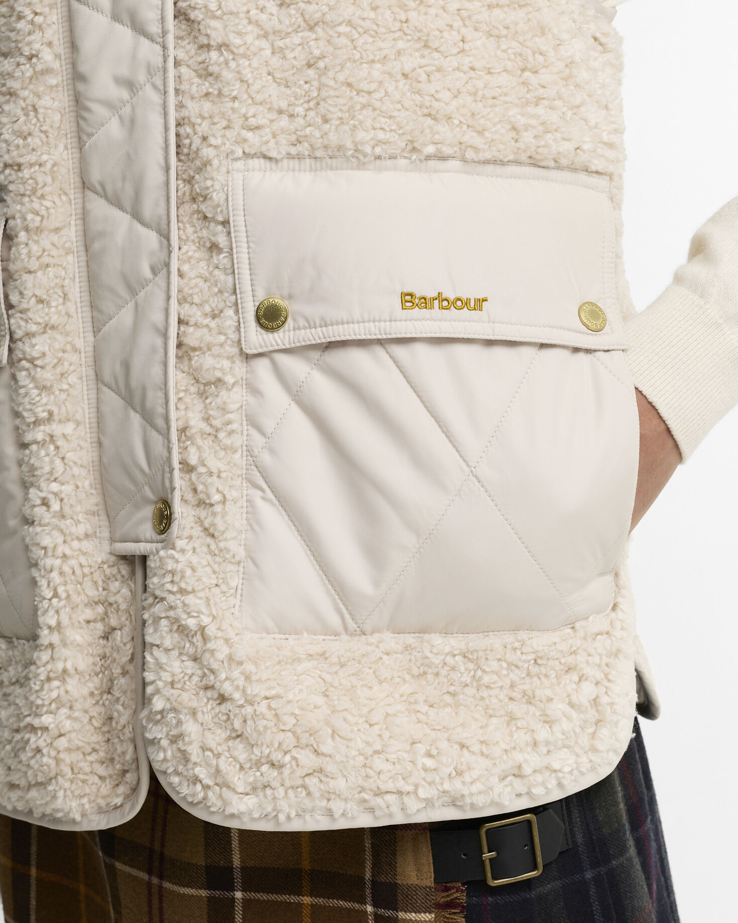 Gilet in pile Ampleforth Jasmine