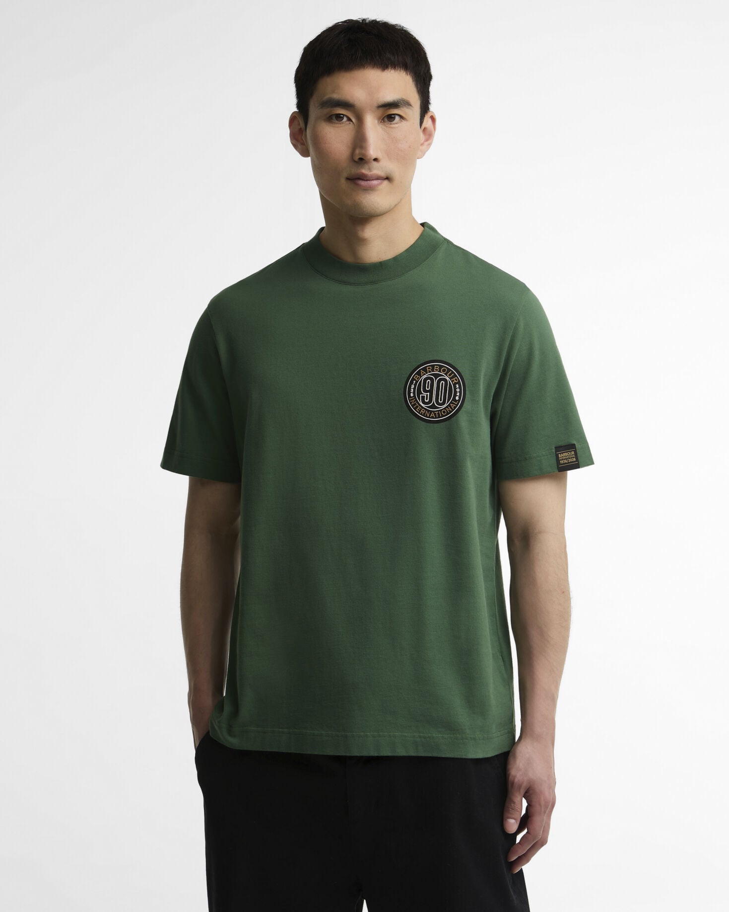 T-shirt con stampa 90&deg; anniversario. Racing Green