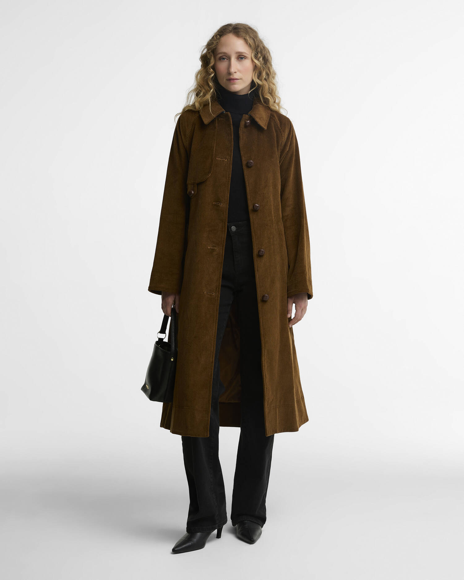 Antonella Cord Trench Coat Tan/Birchwood Dress image number 1