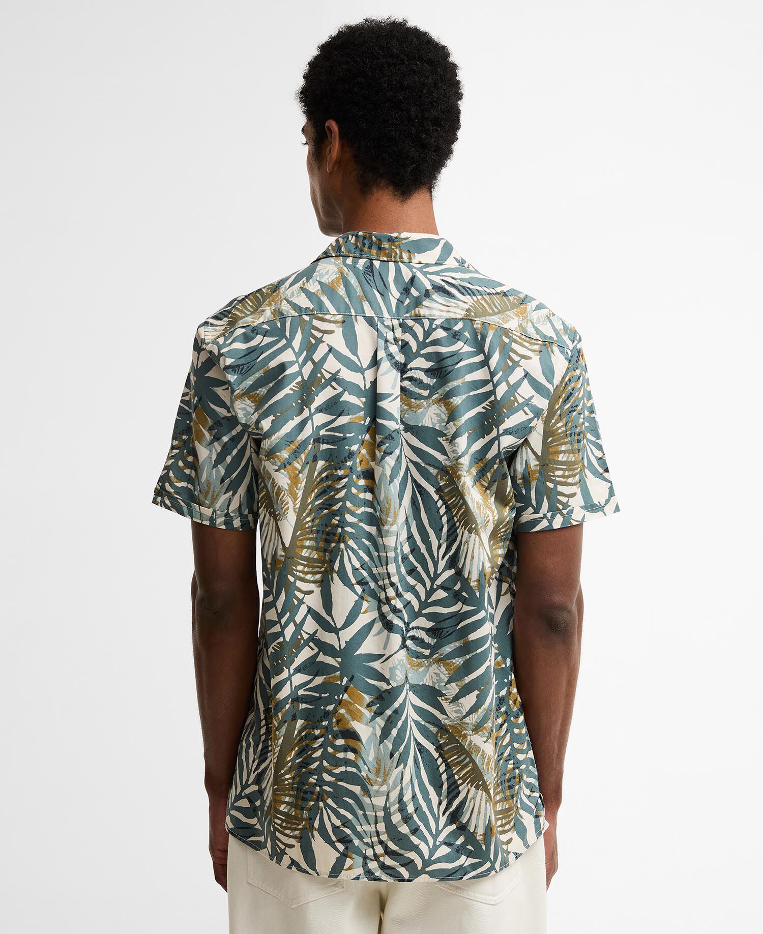 Gleaston Printed Short-Sleeved Shirt Vintage Teal