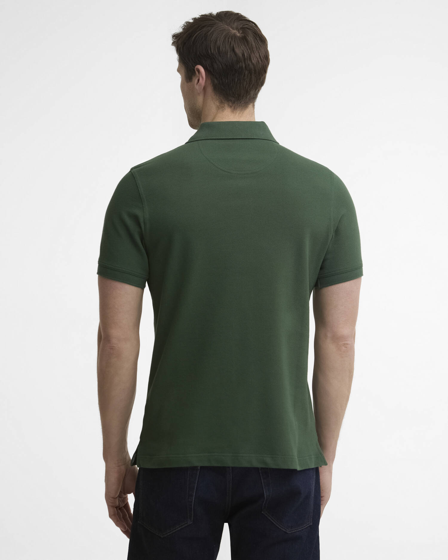 Tartan Pique Polo Shirt Sycamore image number 2
