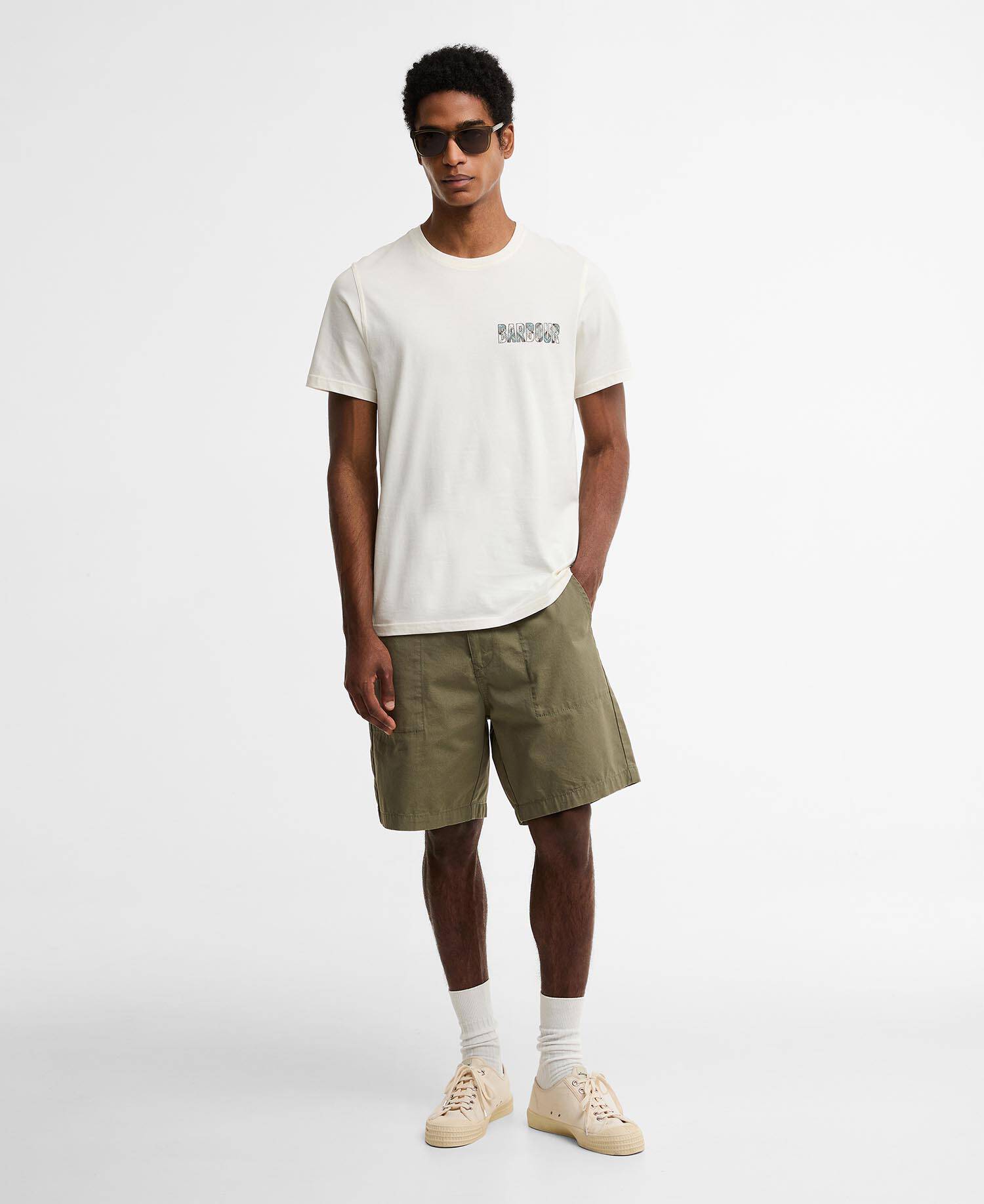 Birdsall Graphic Tailored T-Shirt Whisper White image number 1