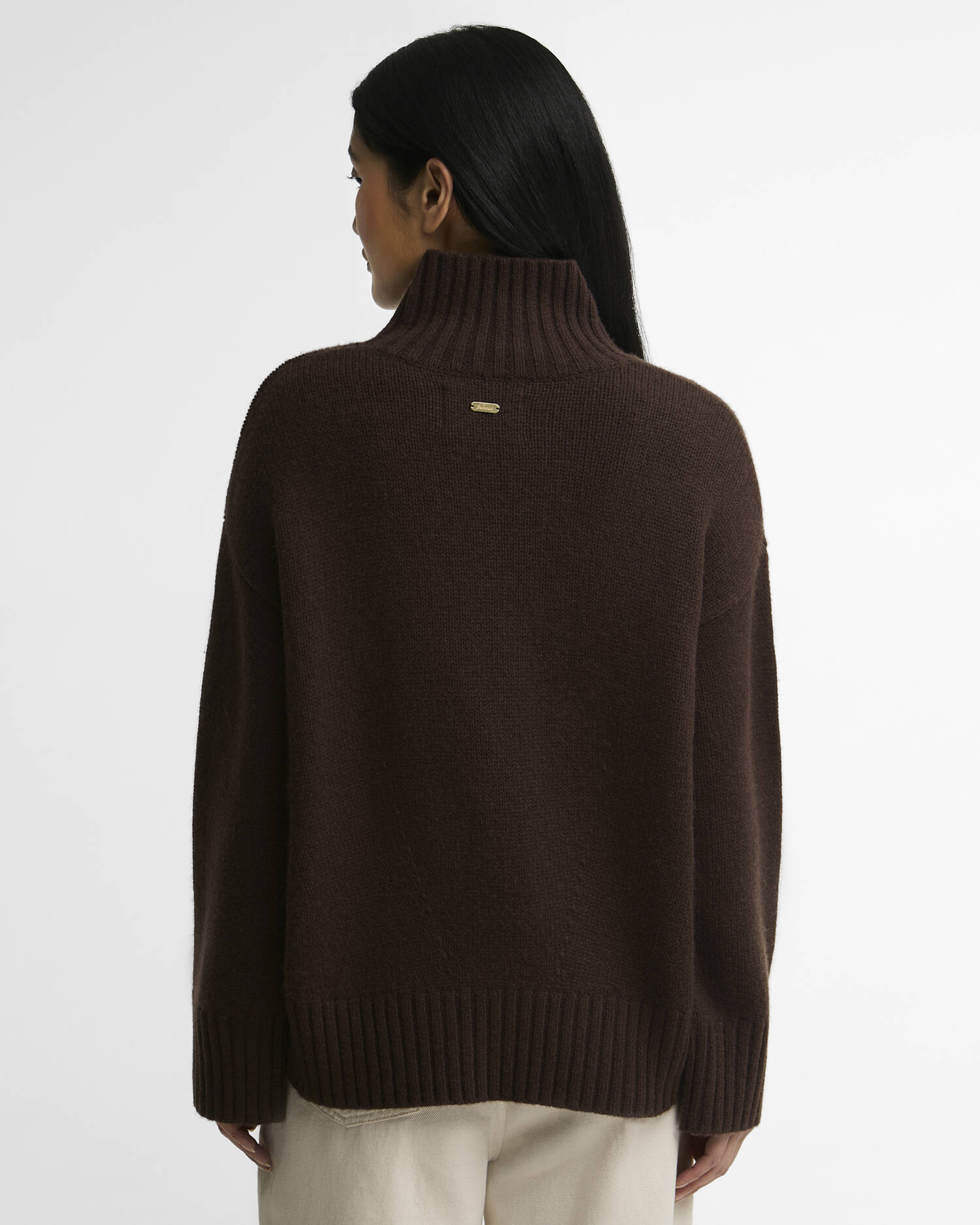 Barbour Pullover Woodhouse Funnel Neck aus Woll-Kaschmir-Mix Rustic image number 2
